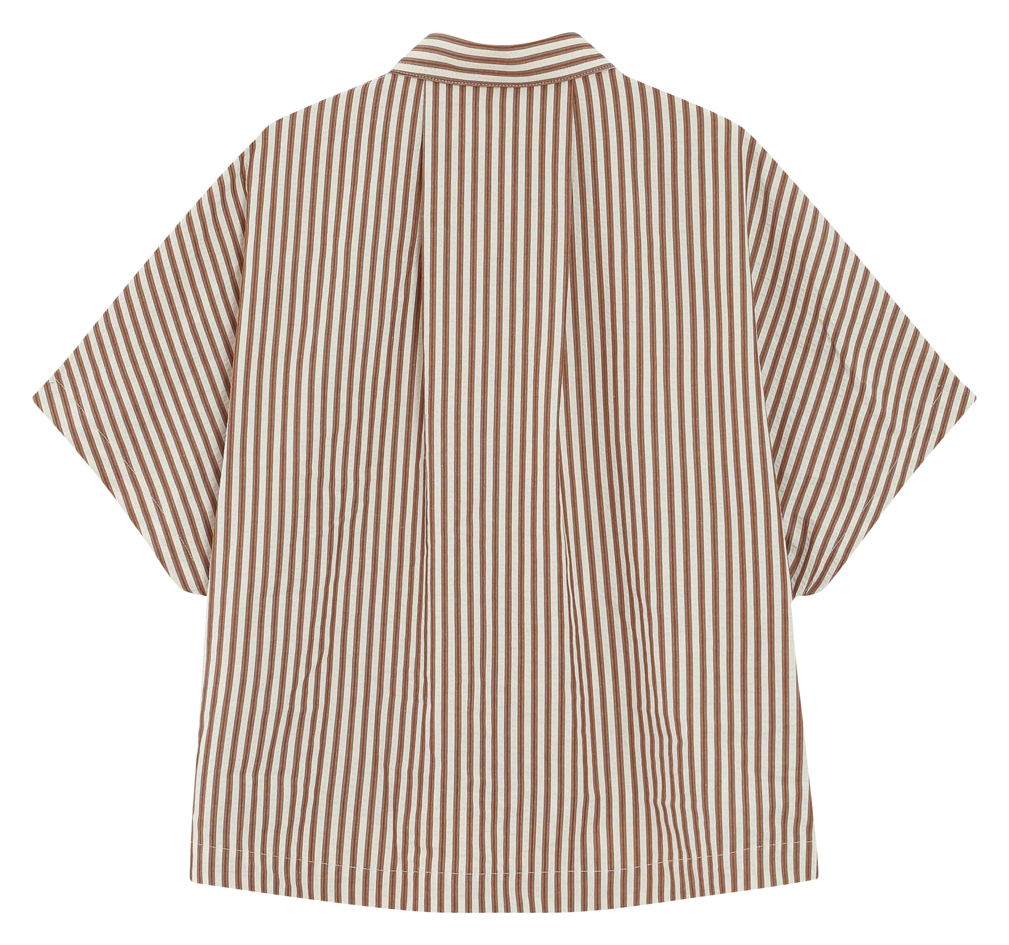 Chemise col classique en coton mélangé GRACE ET MILA Marron