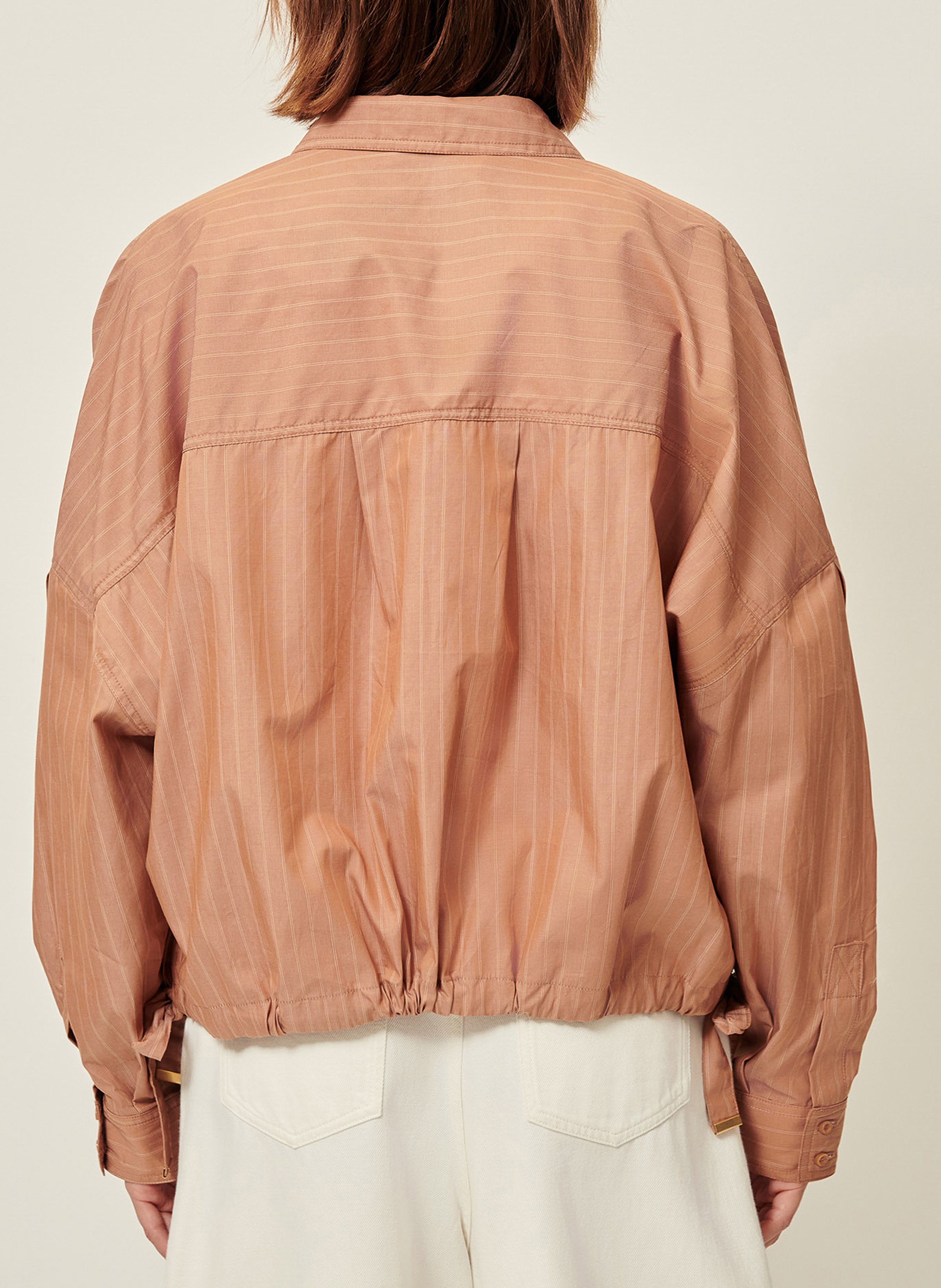 Chemise col classique en coton mélangé SESSUN Beige