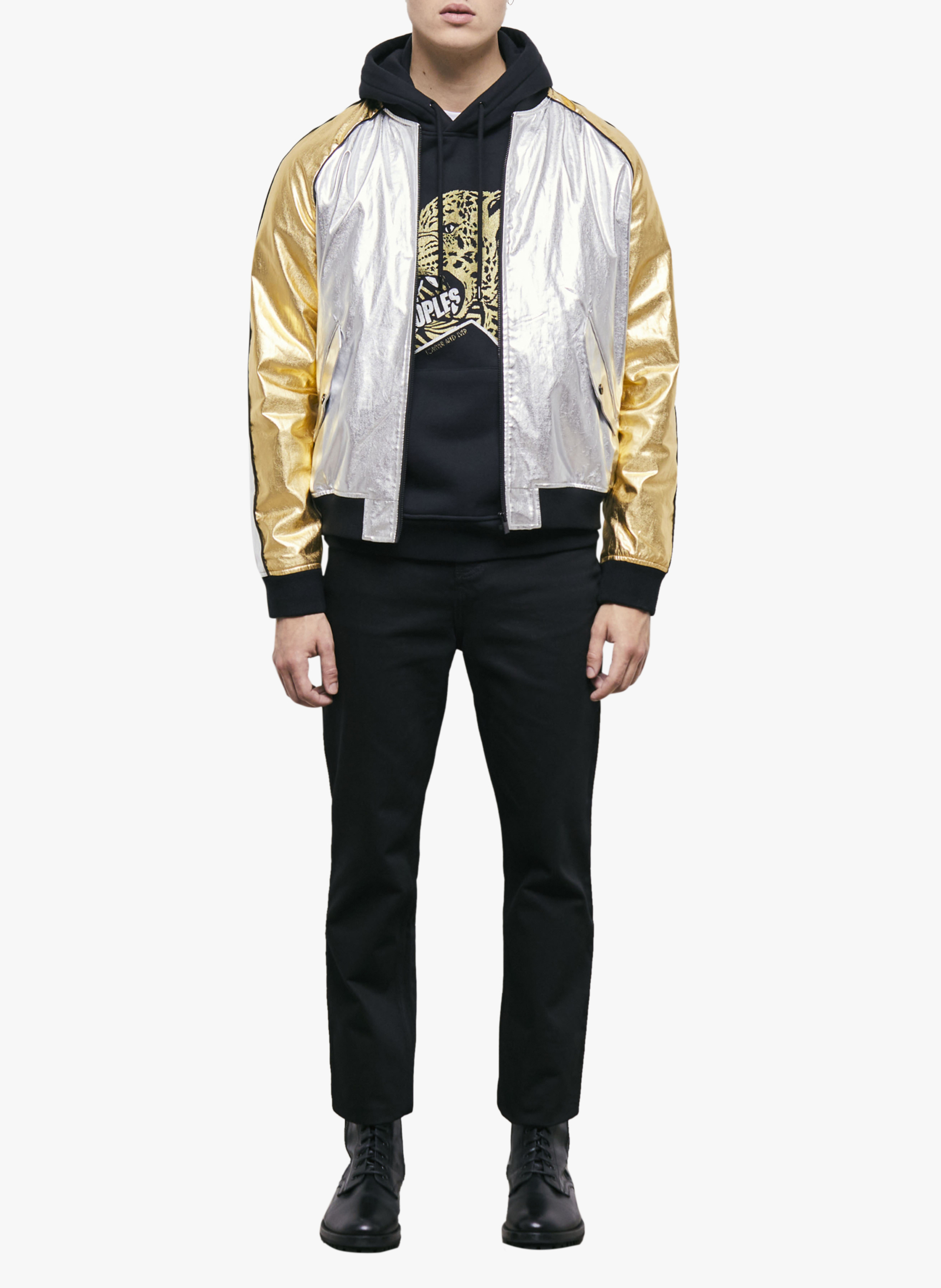 Blouson col montant en coton  THE KOOPLES Argent