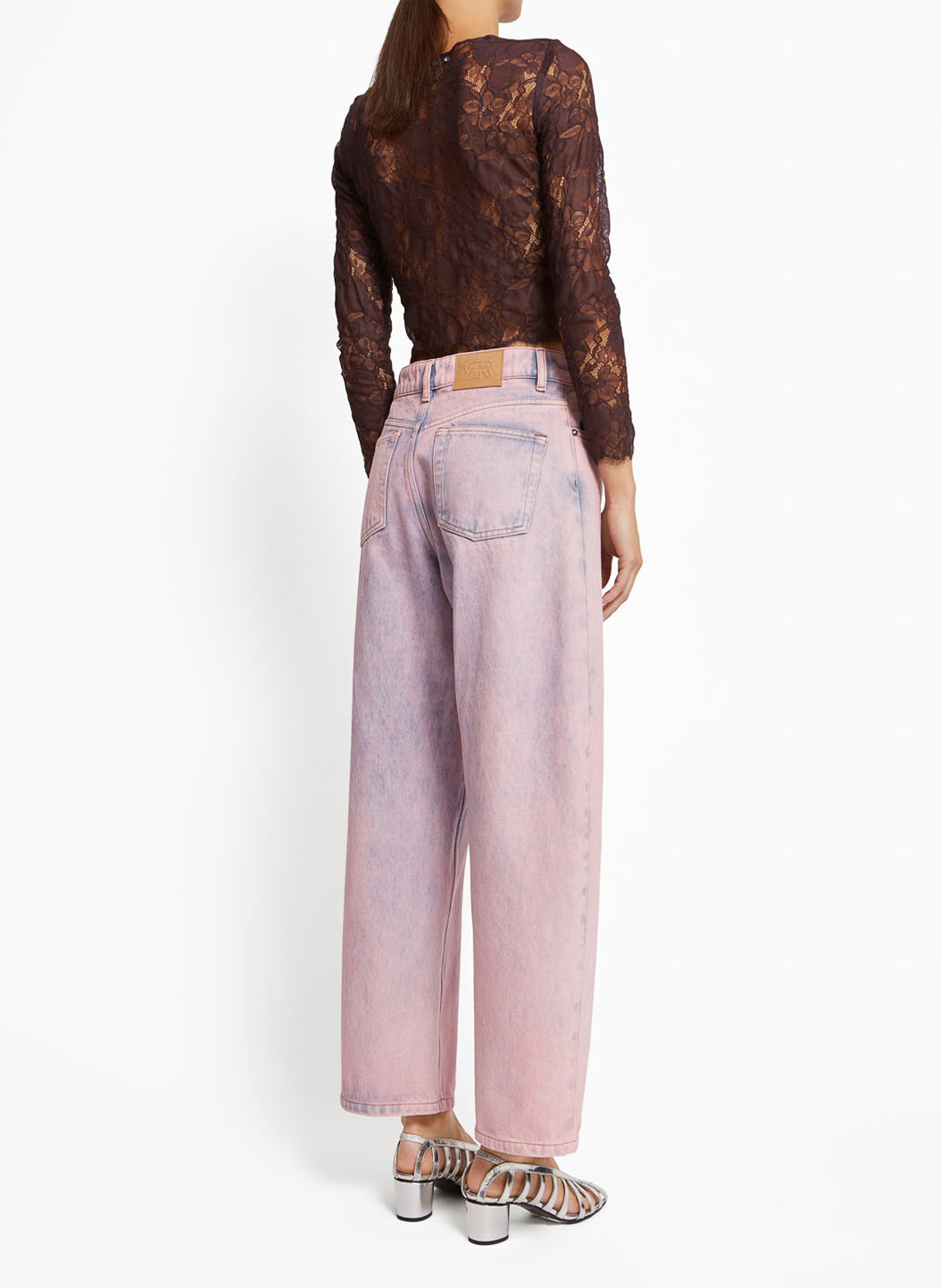 Jean taille haute délavé ROSEANNA Rose