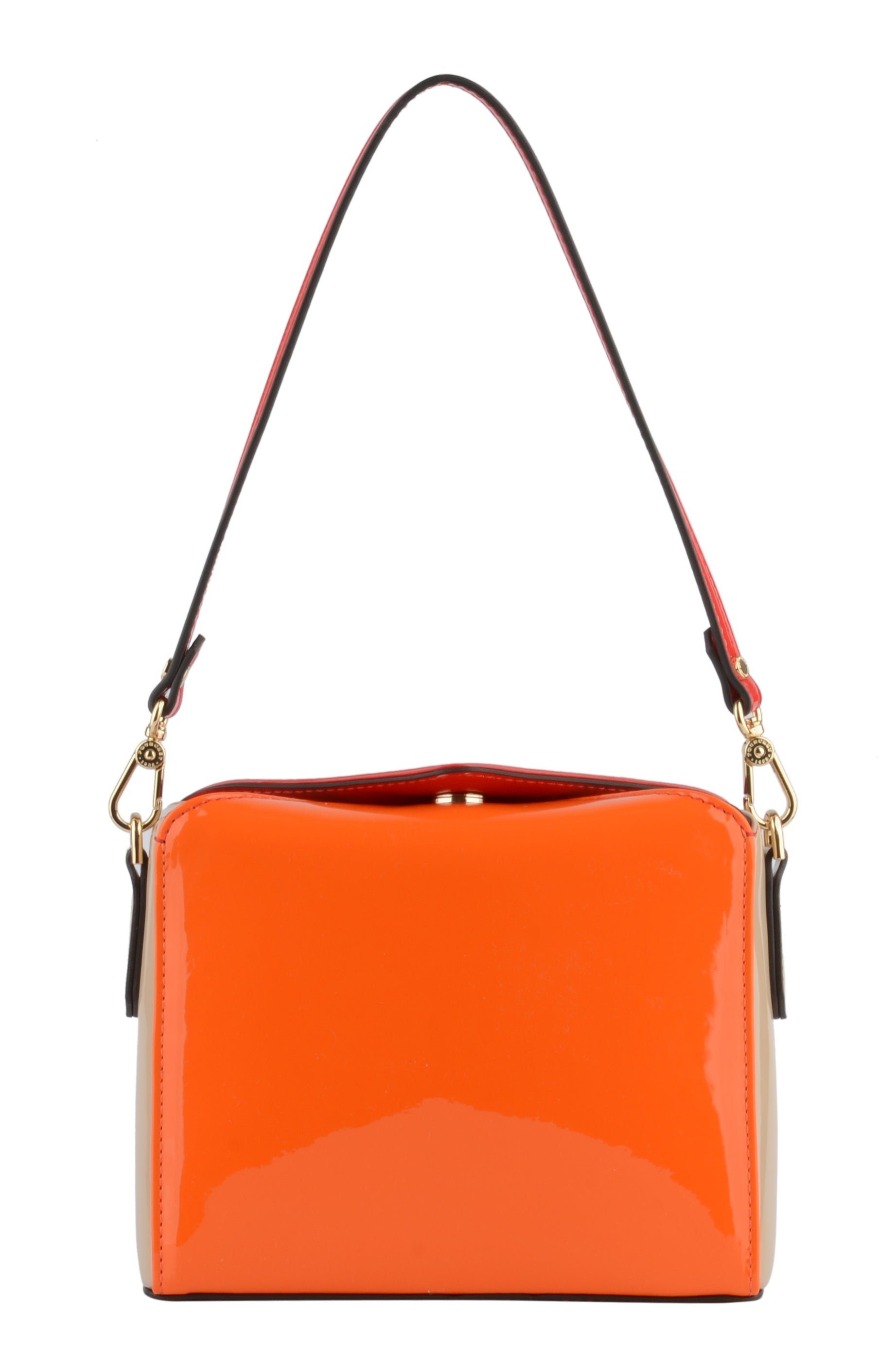 Synthetic shoulder bag POURCHET Orange