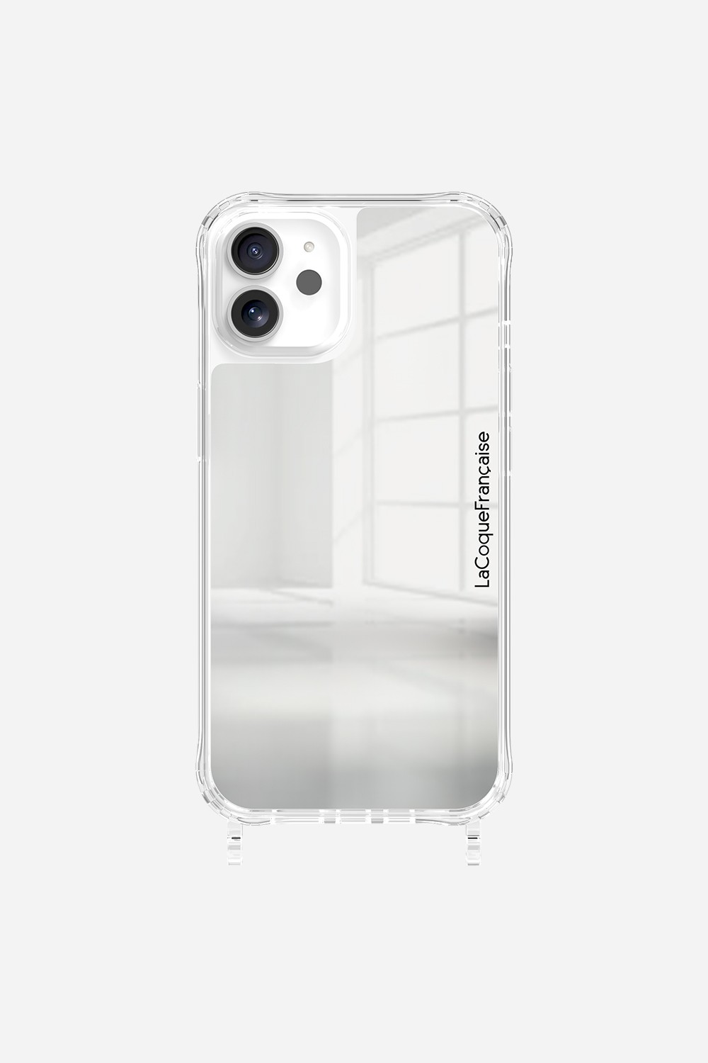 Coque de téléphone miroir avec anneaux pour iphone 12 mini LA COQUE FRANCAISE Argent