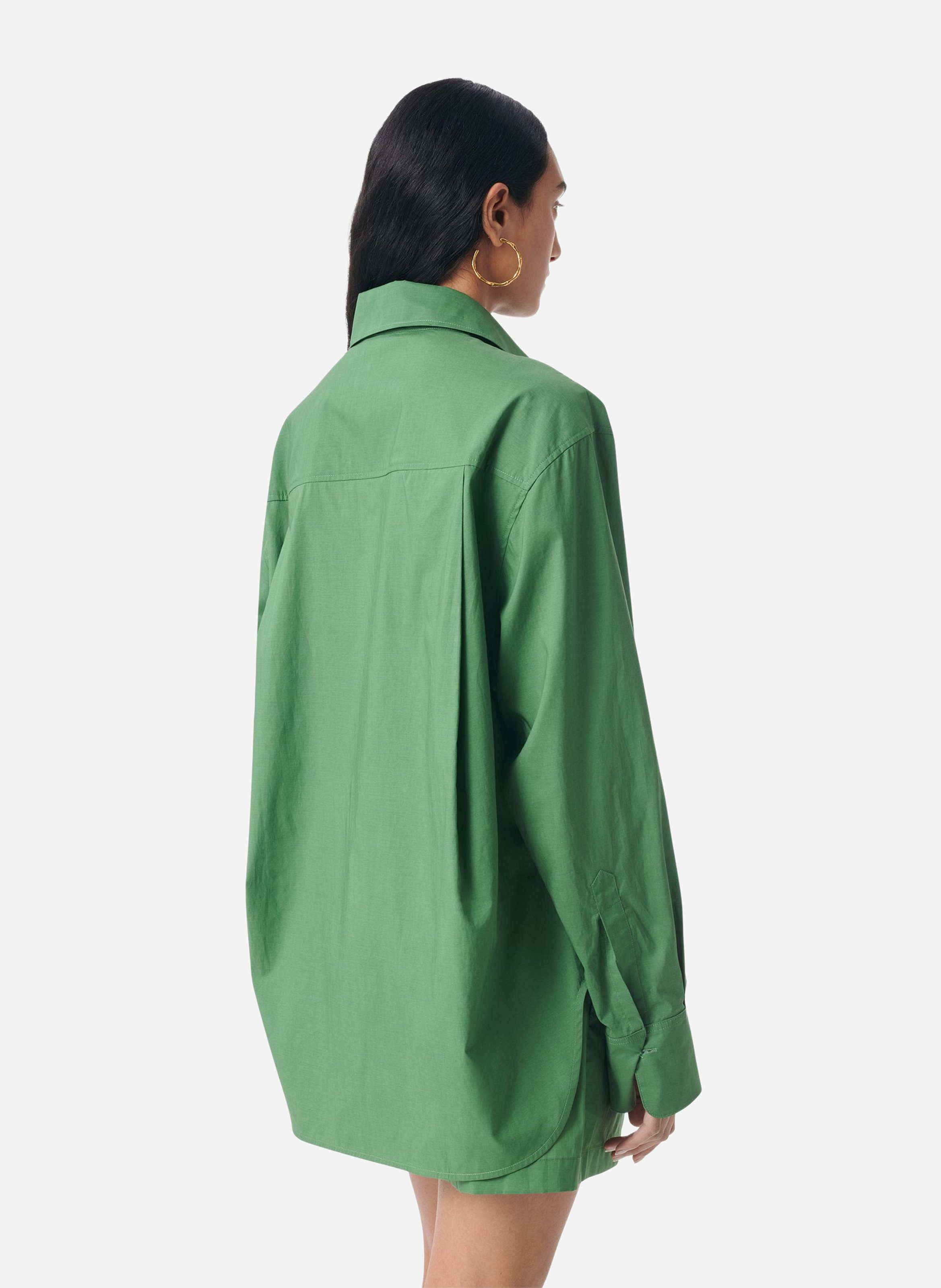 Camisa a rayas con cuello clásico VANESSA BRUNO Verde