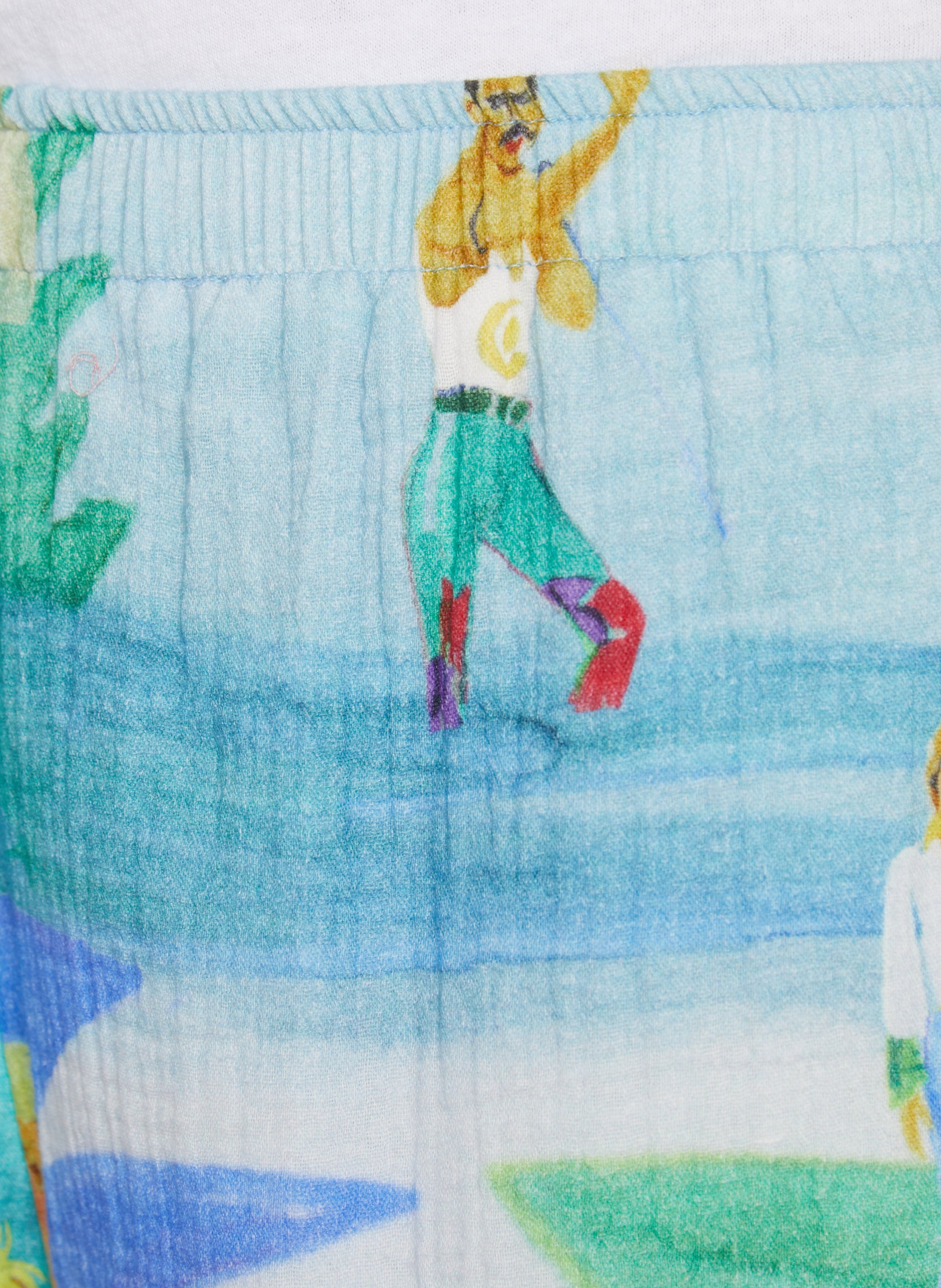 Baumwollshorts mit Print G.KERO Blau