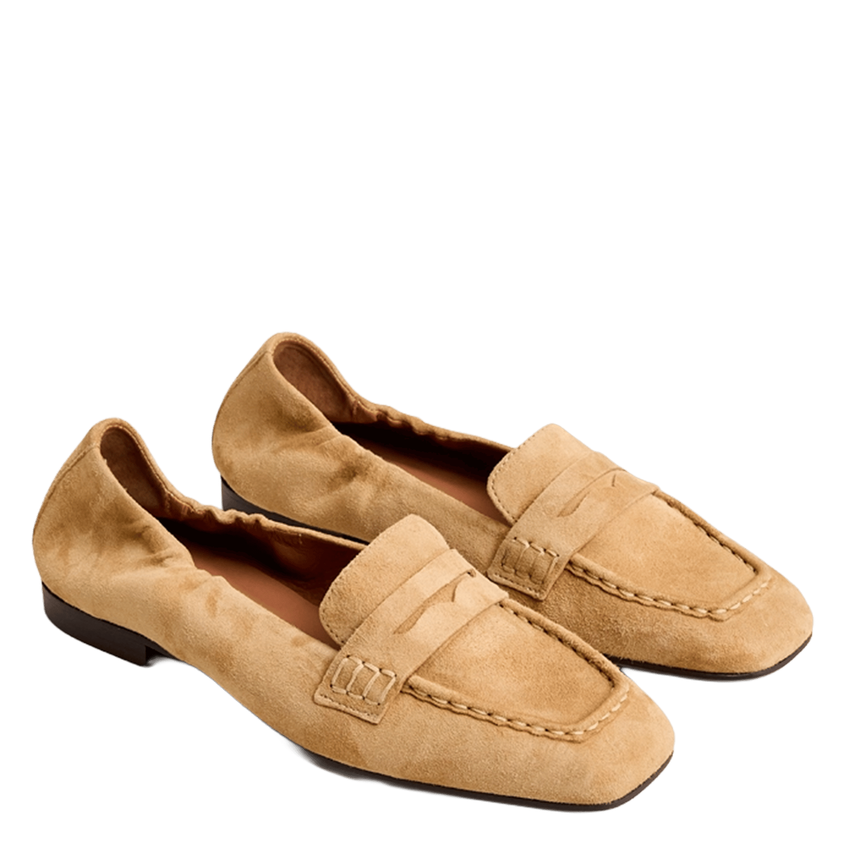 Mocassins unies en cuir velours JONAK Marron