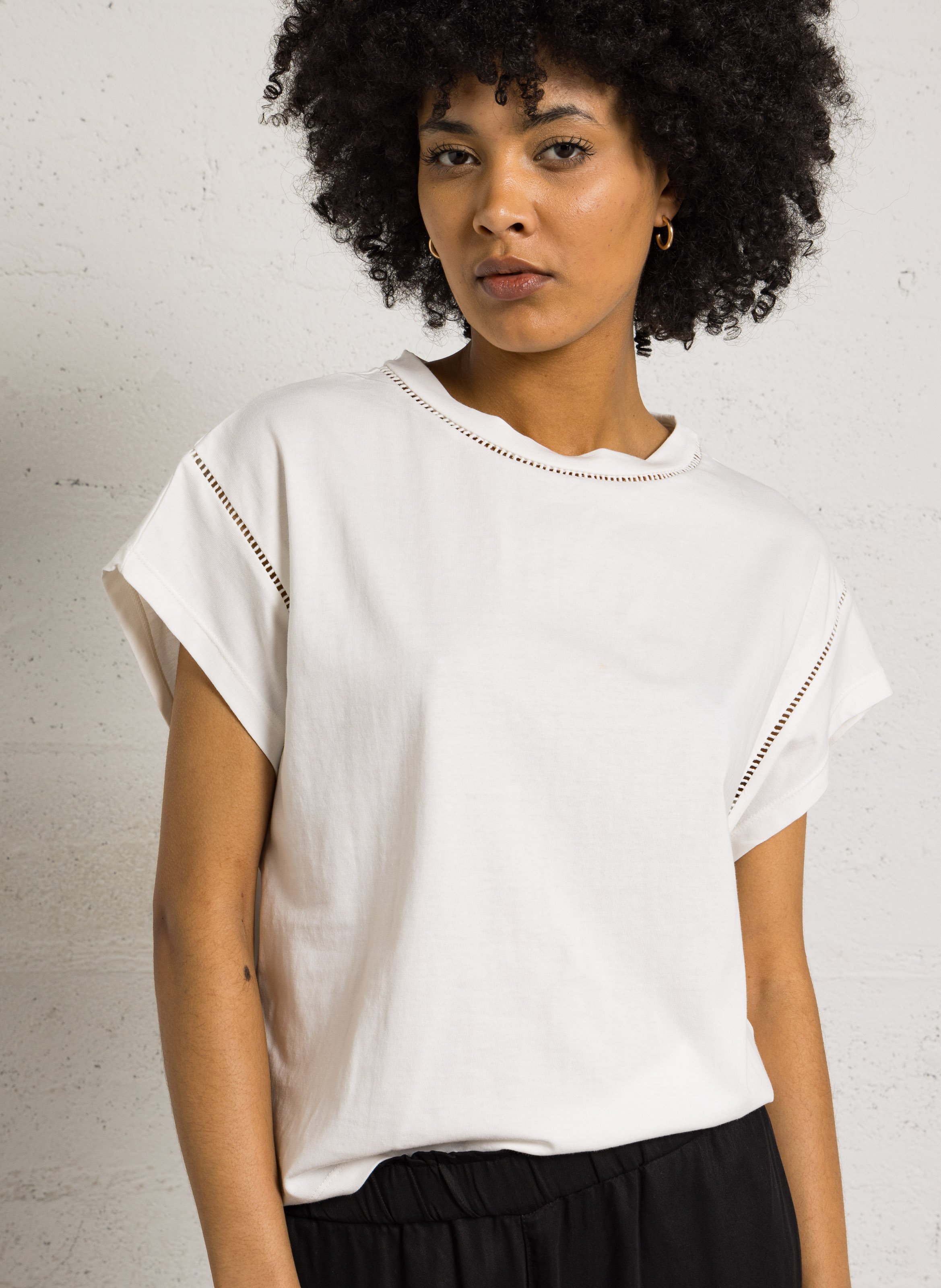 Top satiné col tunisien MAISON 123