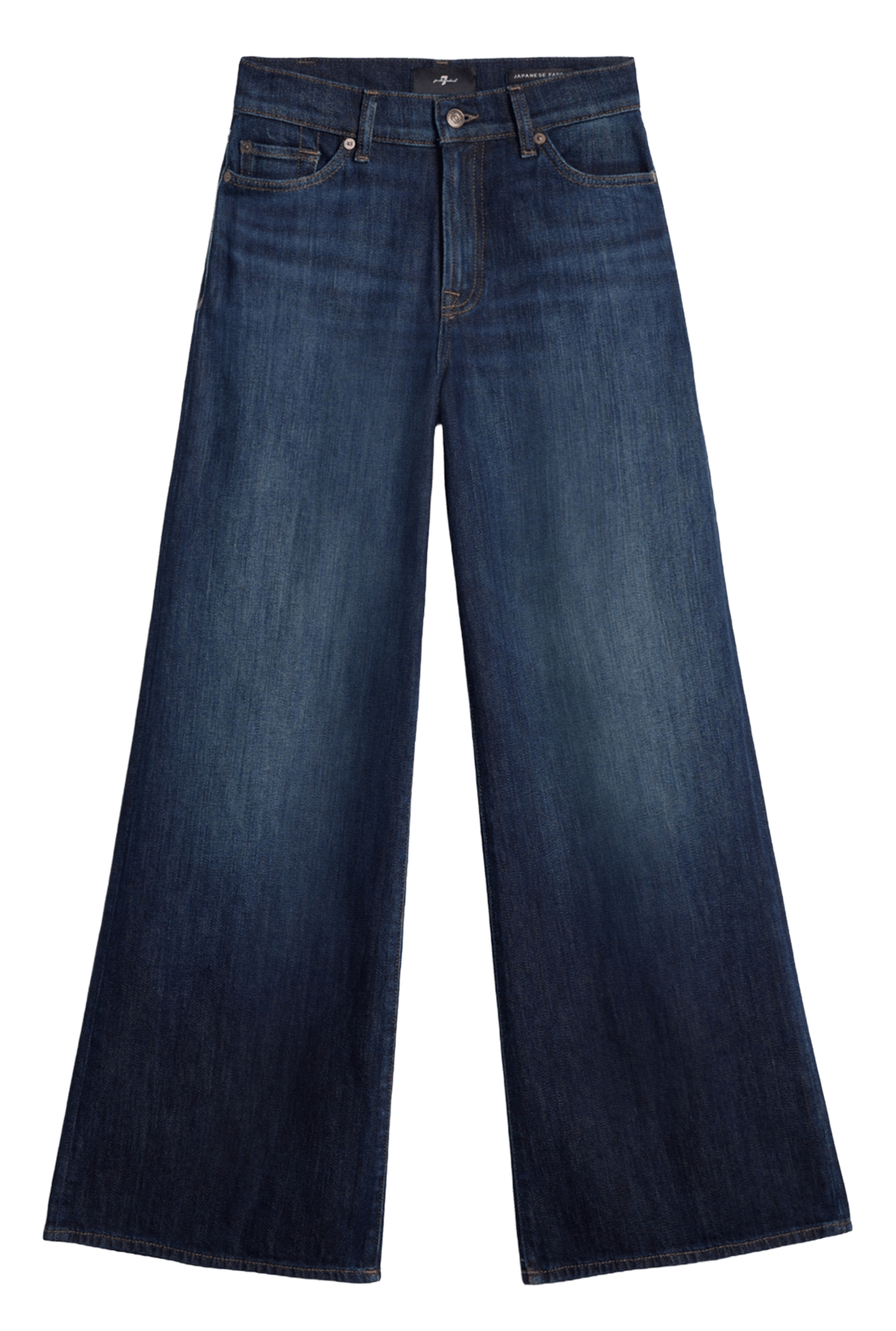 Weite High-Waist Flare-Jeans 7 FOR ALL MANKIND Blau