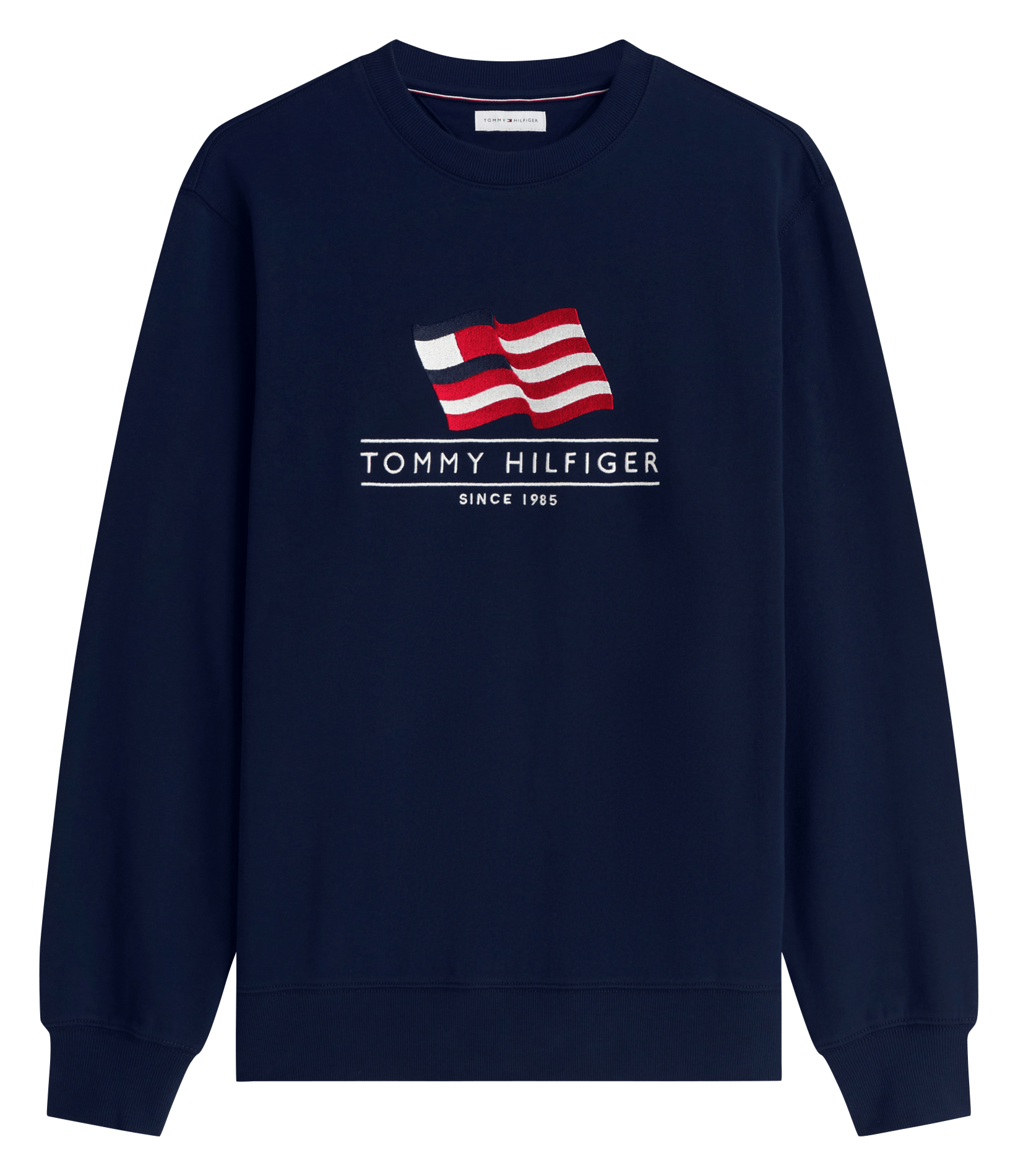 Bedruckter Rundhals-Sweater TOMMY HILFIGER Blau