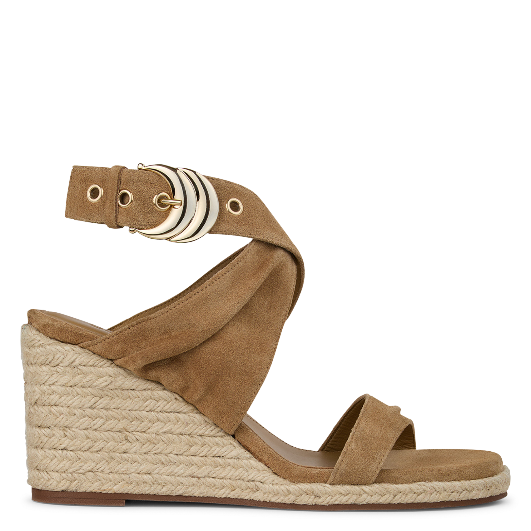 Sandales espadrilles en cuir velours BA&SH Beige