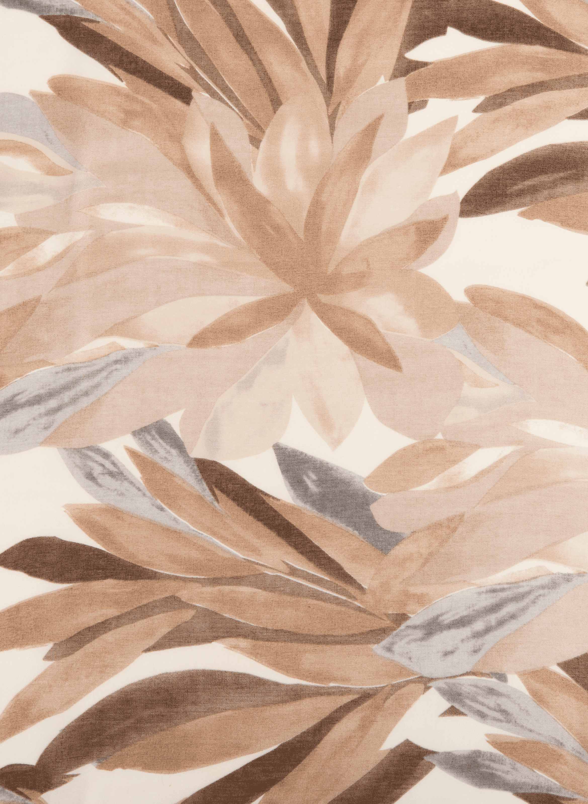 Patterned scarf with fringes AU PRINTEMPS PARIS Brown