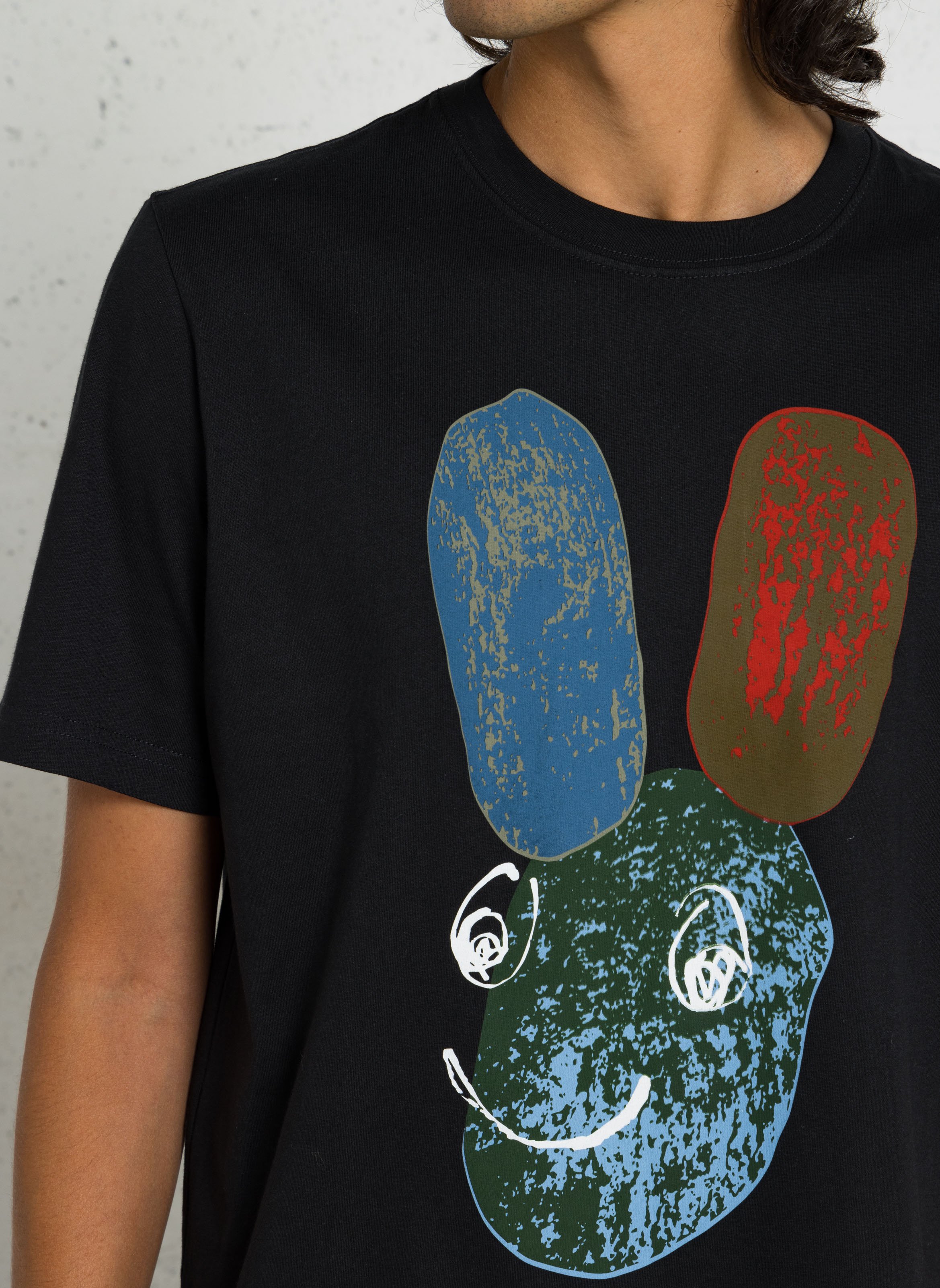 Screen-printed cotton T-shirt PAUL SMITH Black