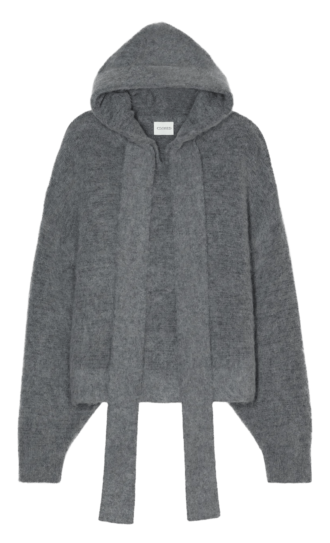 Hoodie met strik CLOSED Grijs