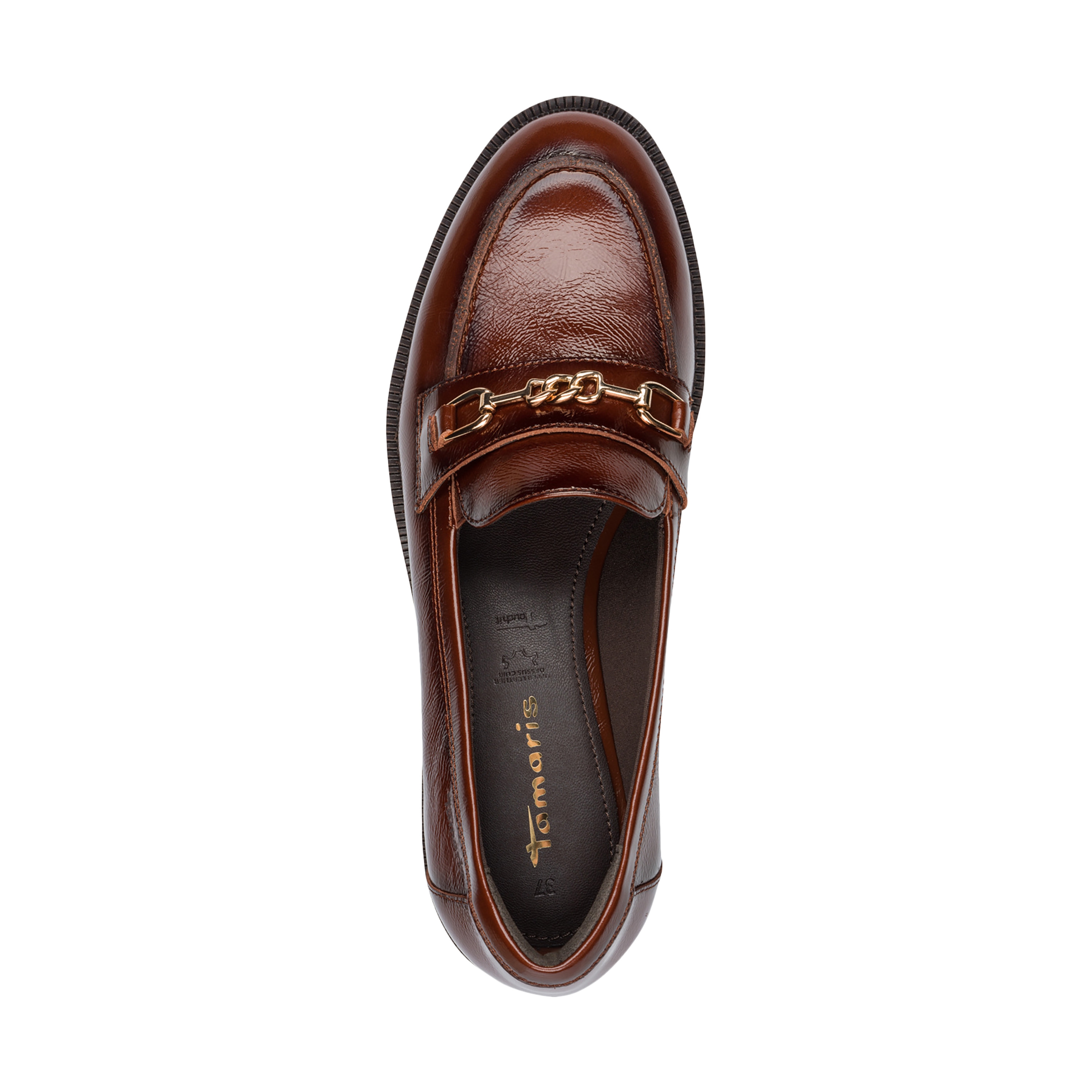Leather moccasins | Brown TAMARIS Women