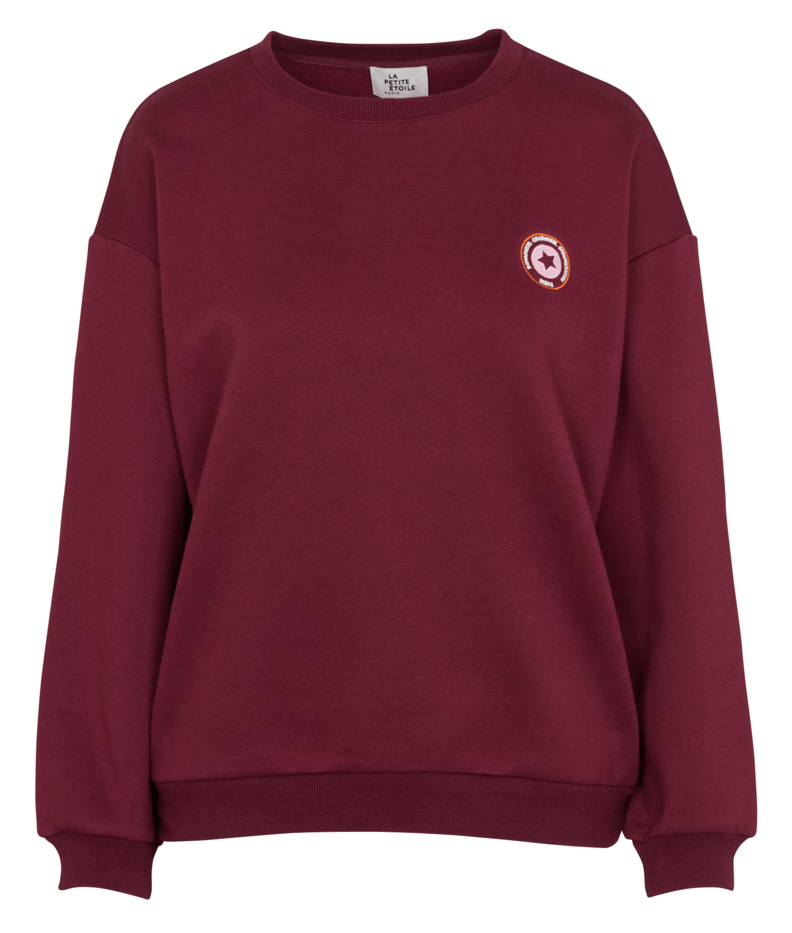 Sweat ample en coton mélangé TENKY Bordeaux