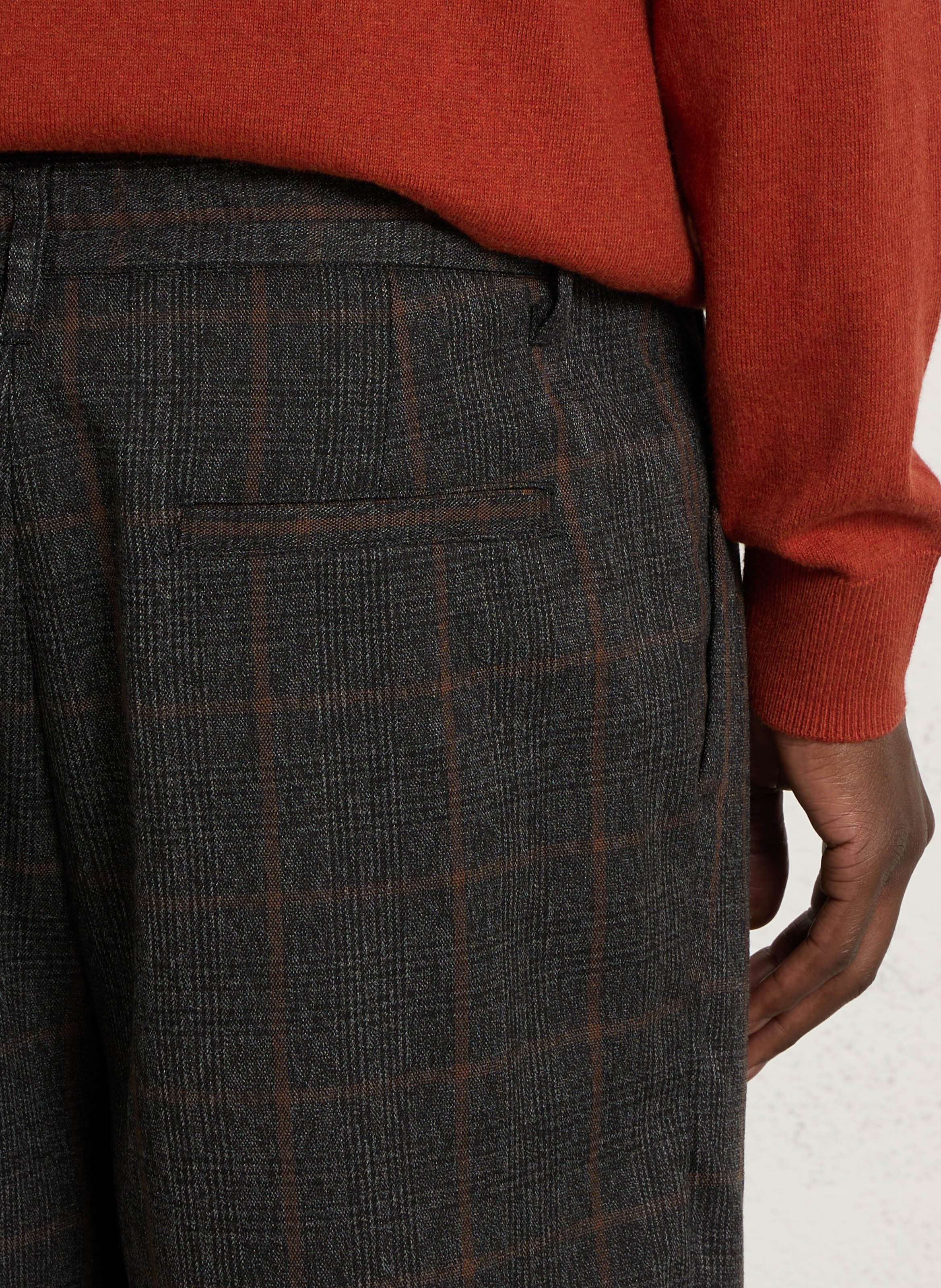 Wide-leg checked pants IMPERIAL Black