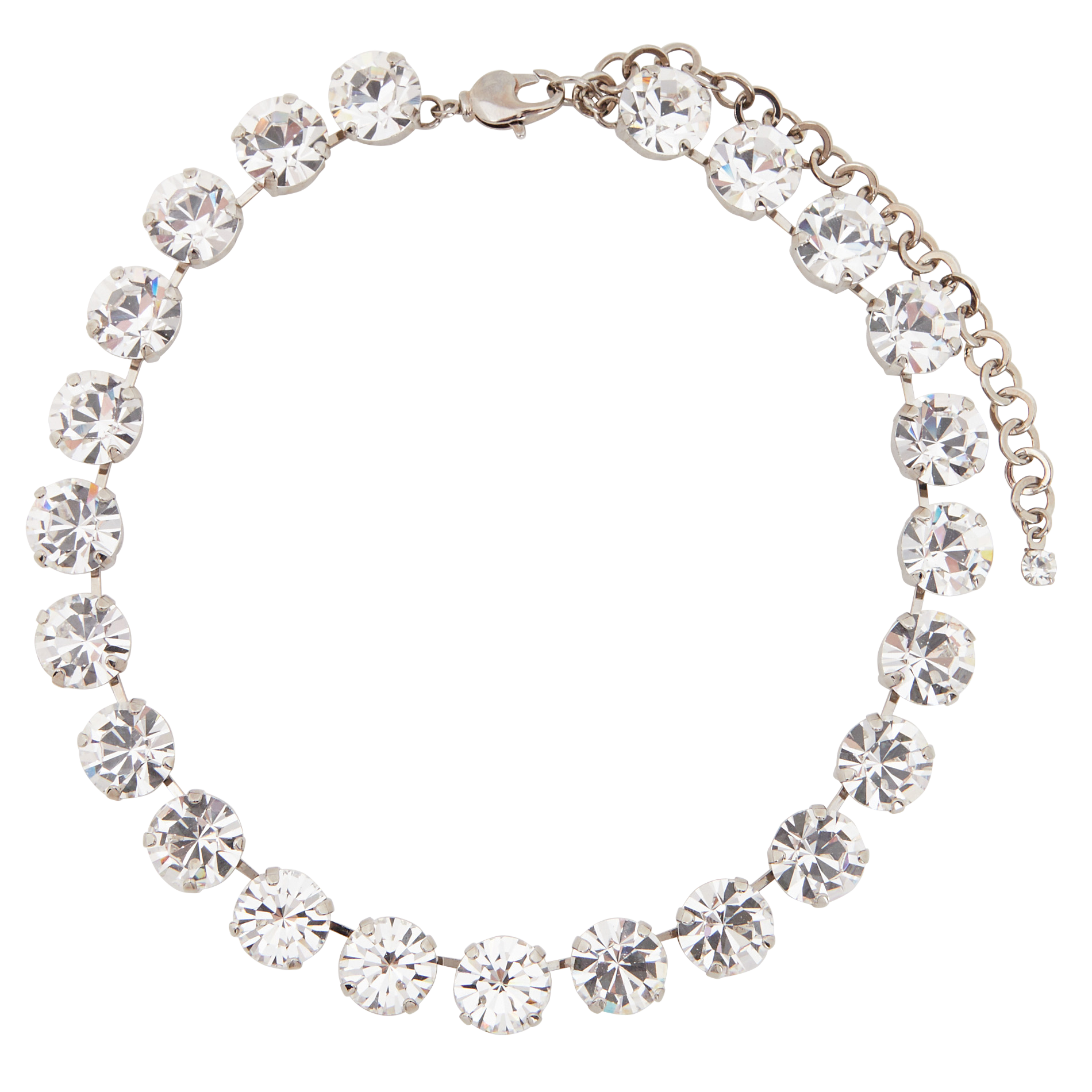 Korte ketting met kristallen HELENE ZUBELDIA Wit