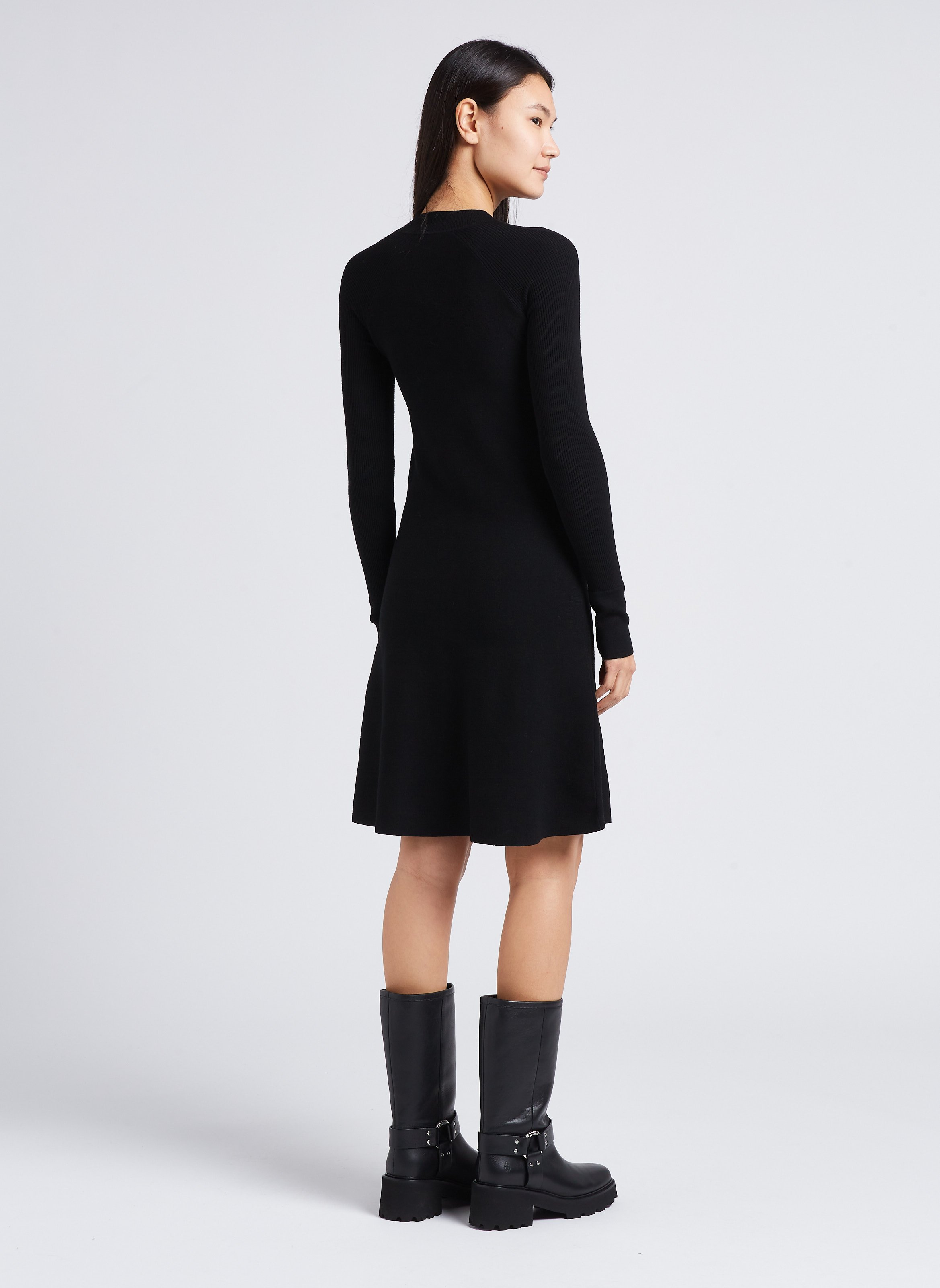 High-neck midi dress MAX MARA LEISURE Black