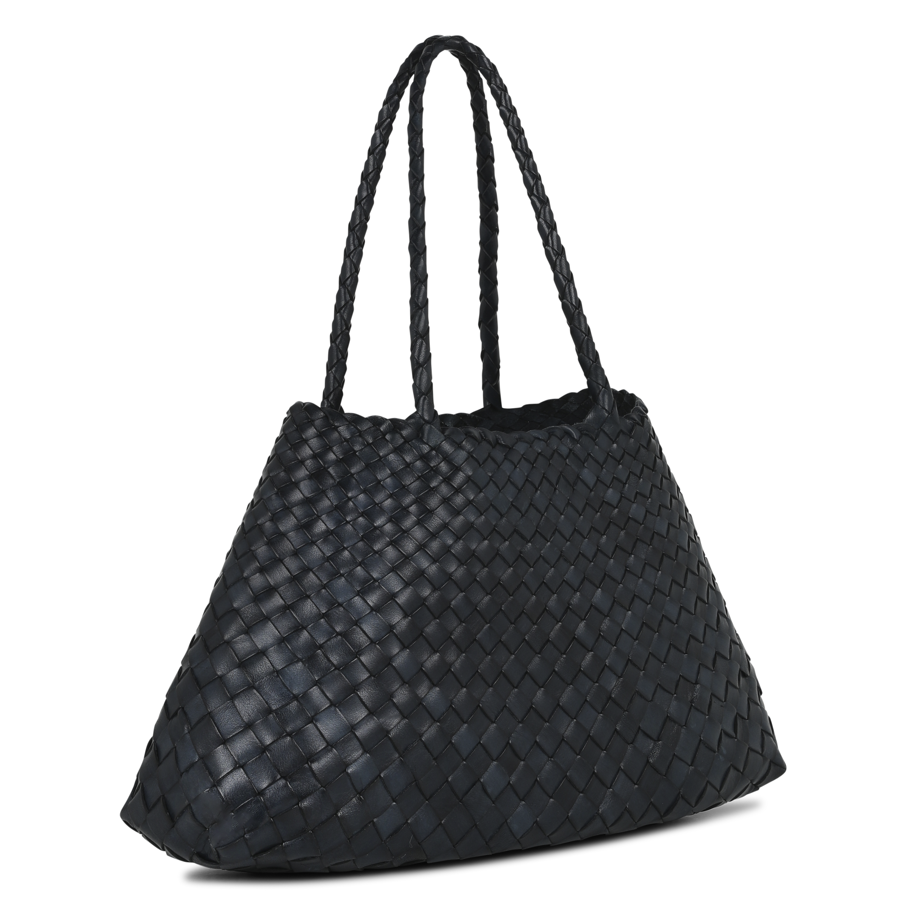 Panier tissé en cuir | Bleu DRAGON DIFFUSION Femme