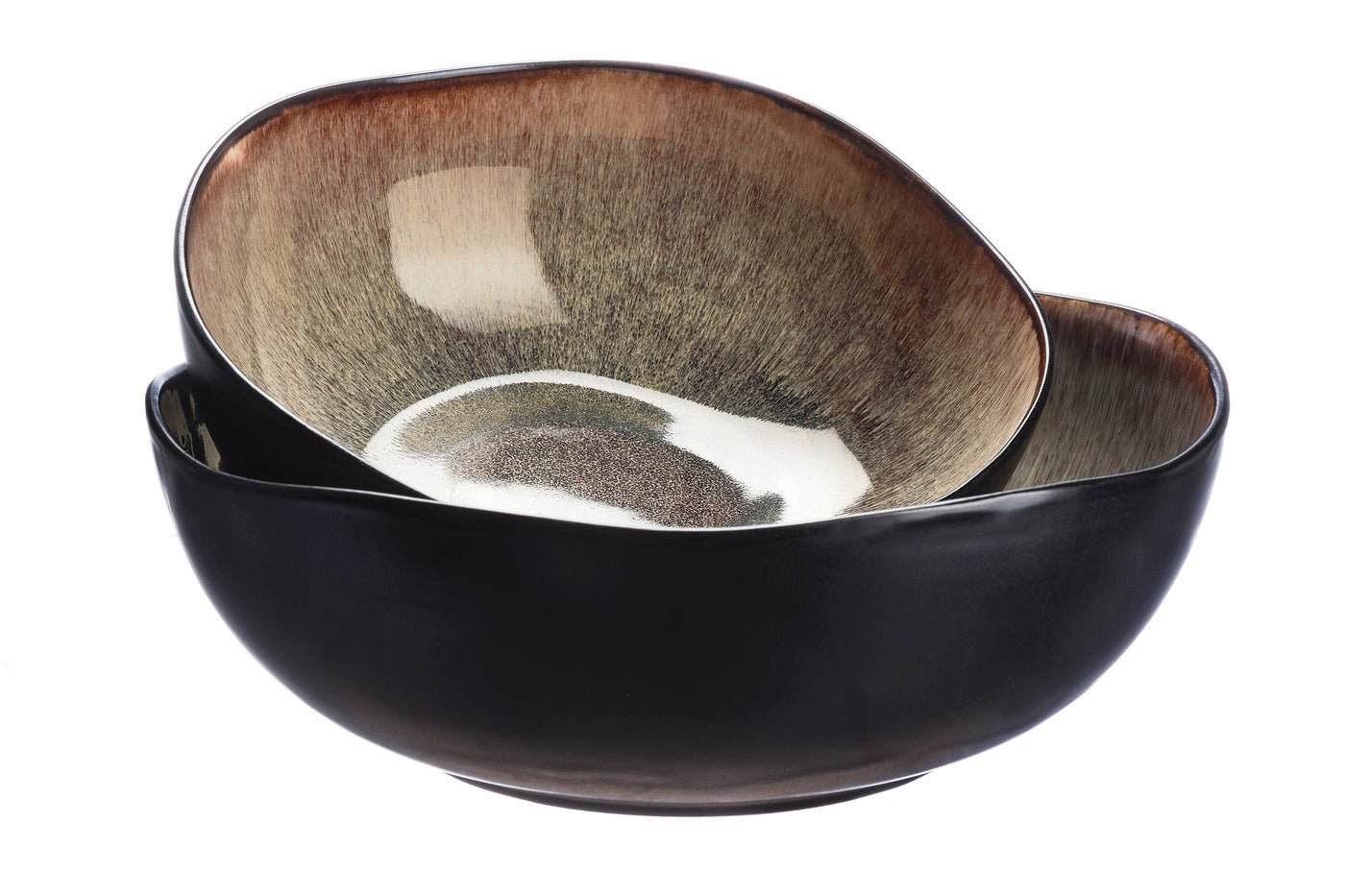 Iris salad bowl - 2 pieces BJORN Brown