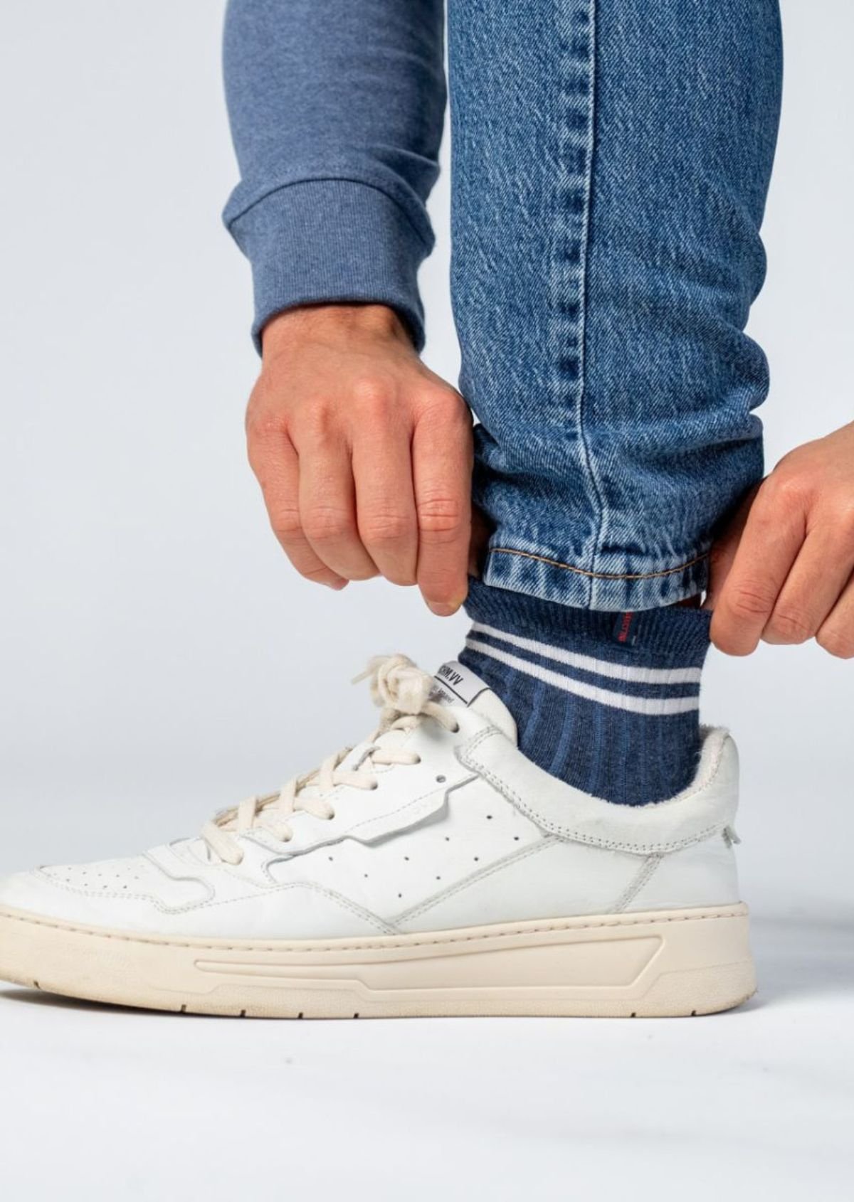 Mid-high combed cotton socks BILLYBELT Blue