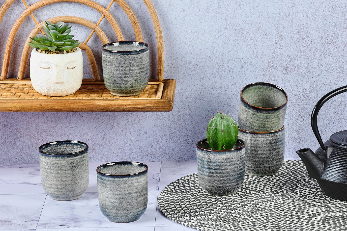 Tasse zen 20cl - 6 pièces - natural BJORN Gris