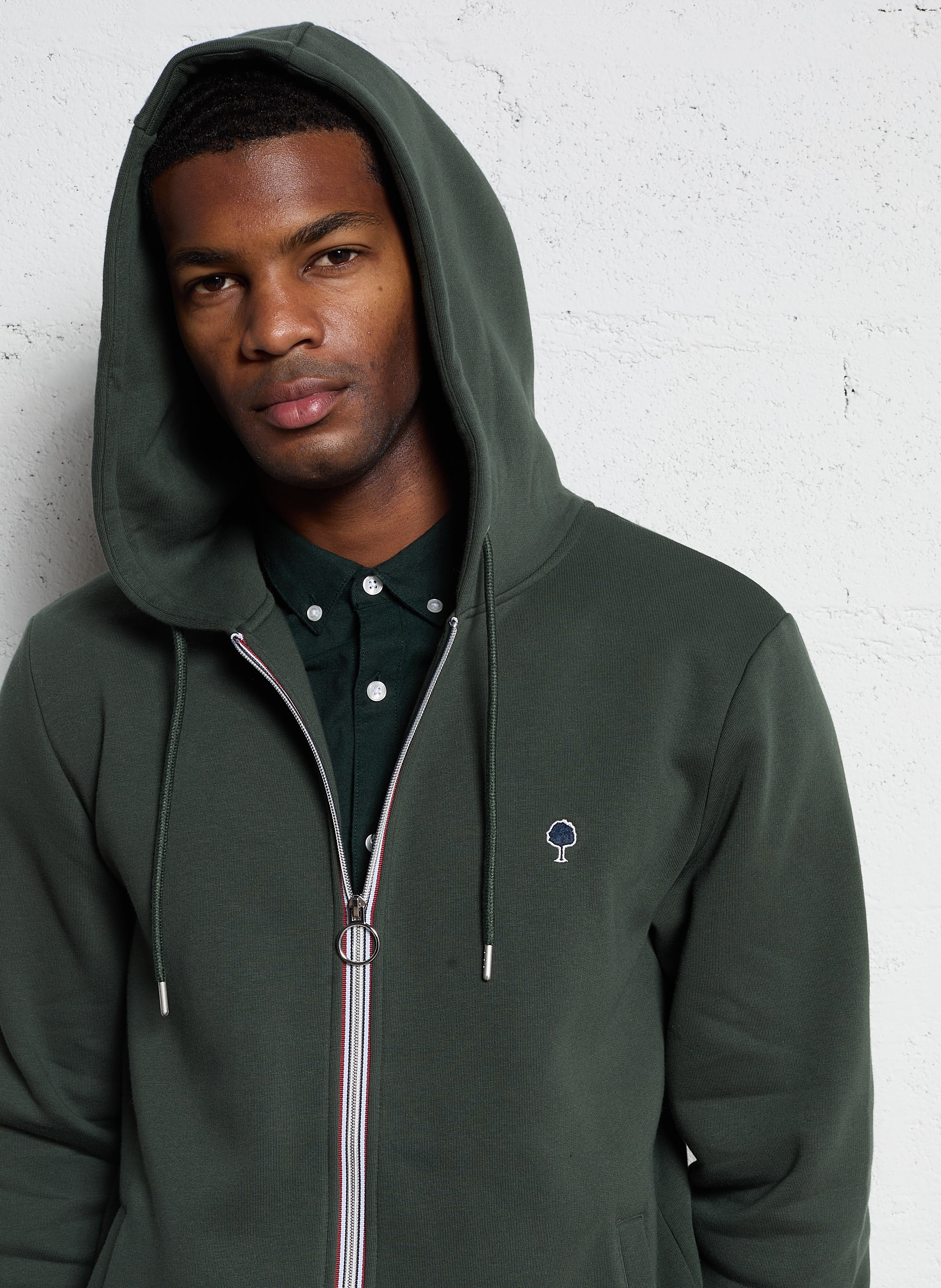 Kapuzenpullover aus Baumwollmischung FAGUO Grun