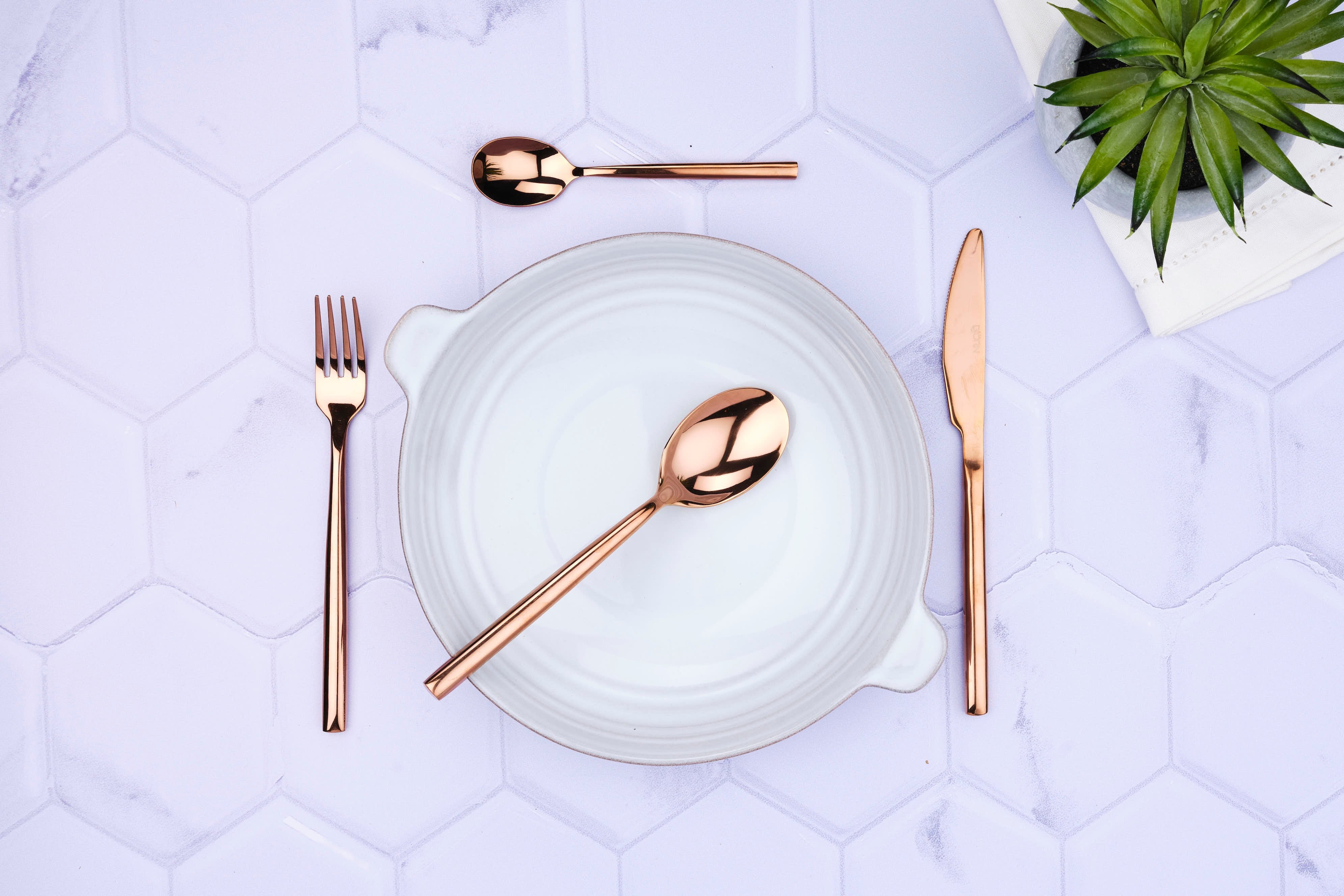 Set of 6 Nils teaspoons - silver BJORN Golden