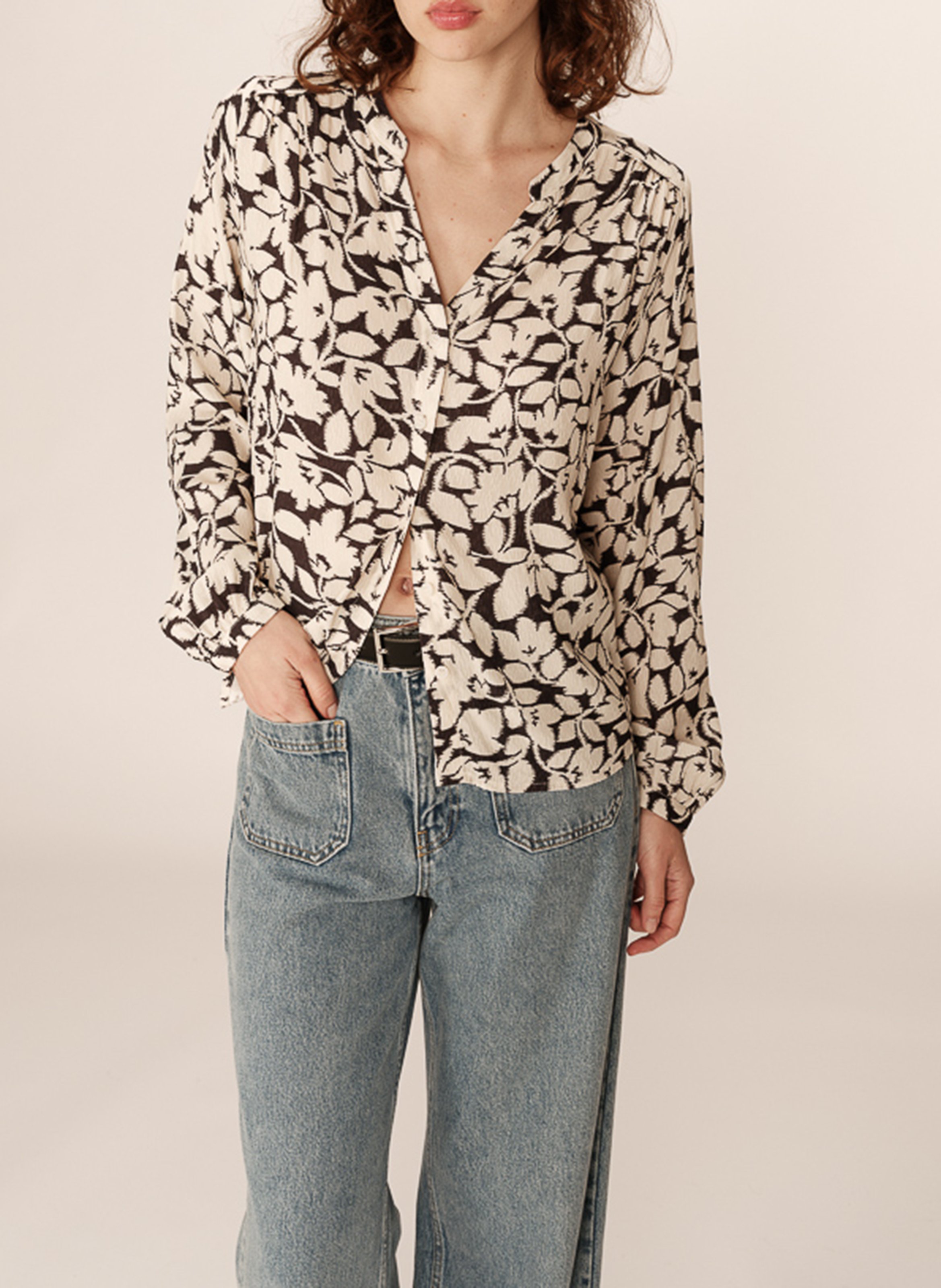 Blouse col rond  GRACE ET MILA Noir