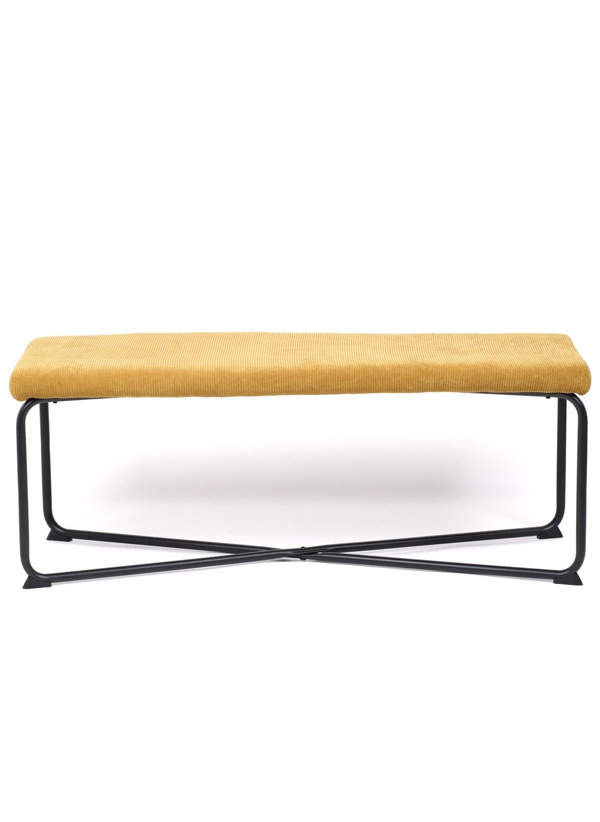 Banc en tissu cotelé en métal FACTORY Marron