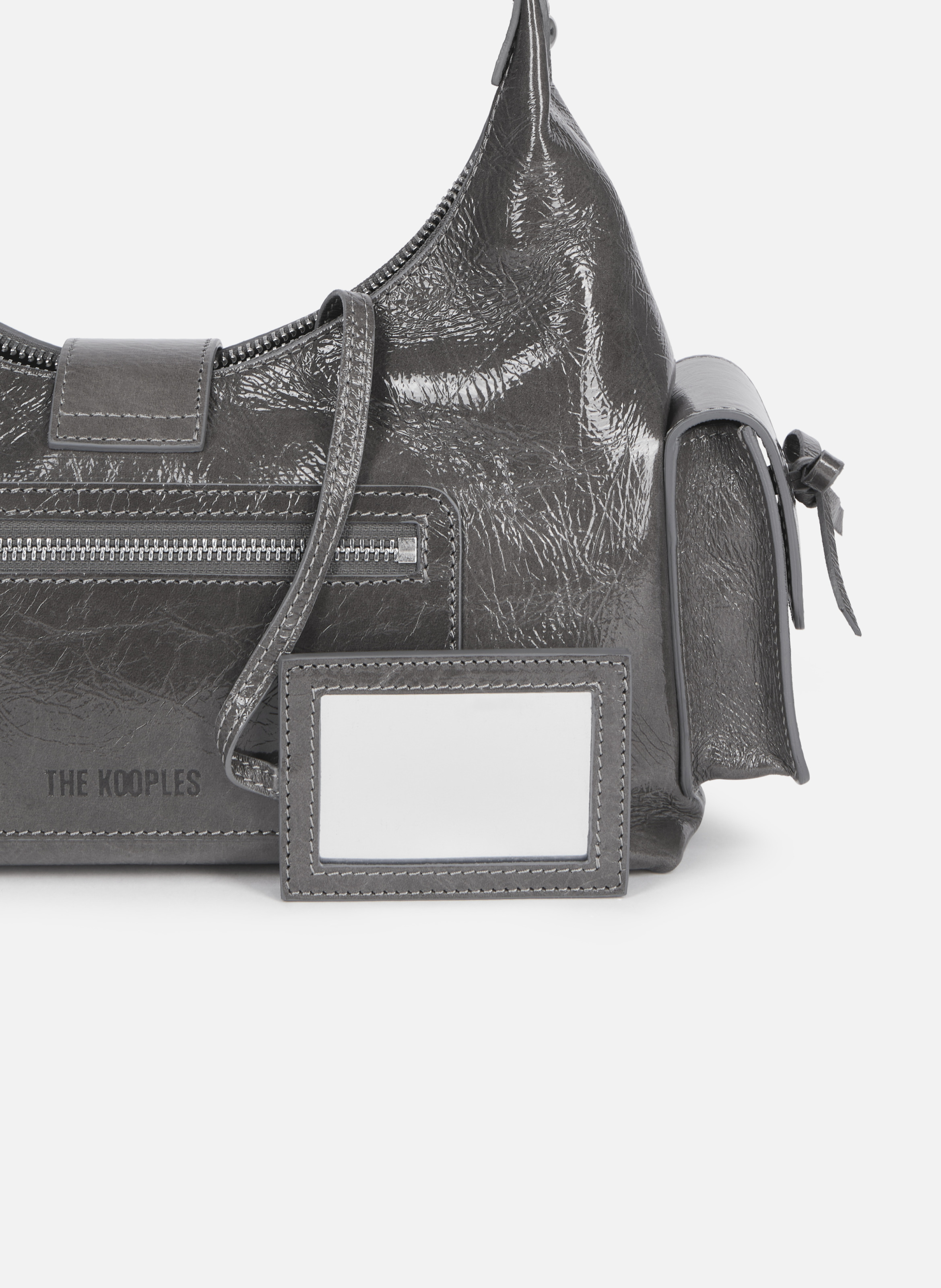 Amelia leather handbag THE KOOPLES Grey
