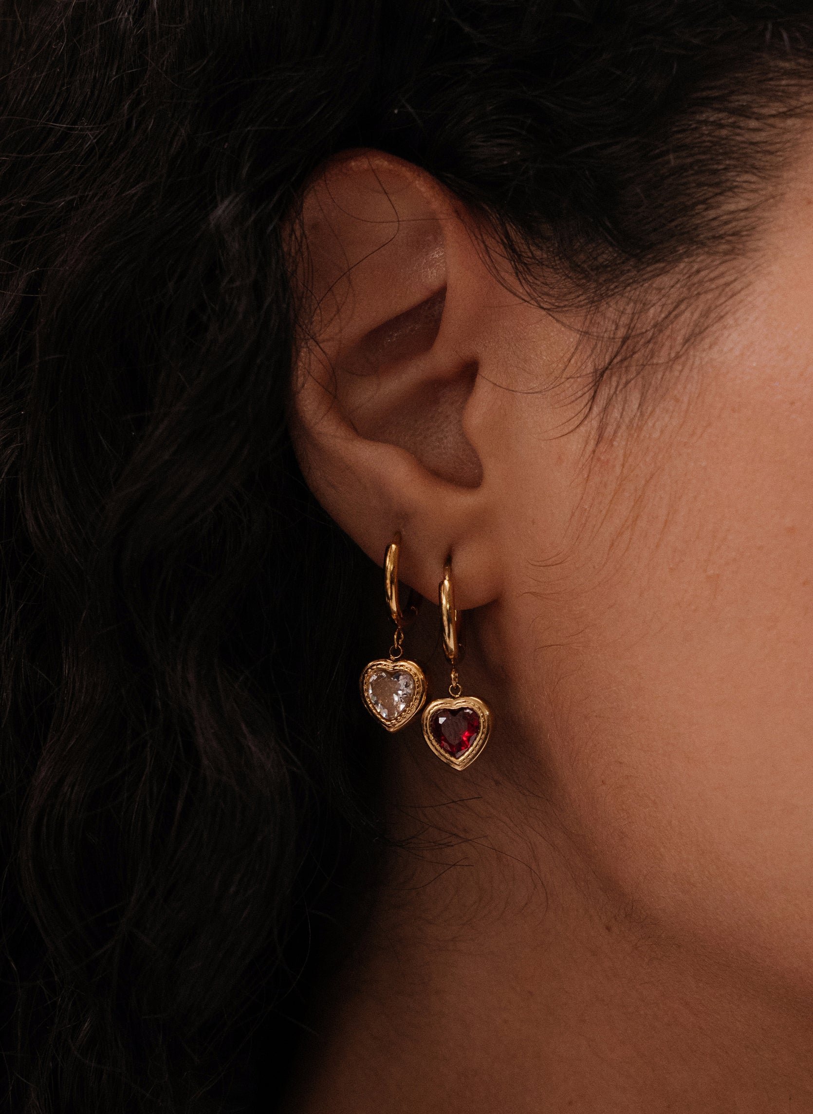 Mini Aegir hoop earrings AEC Paris Red