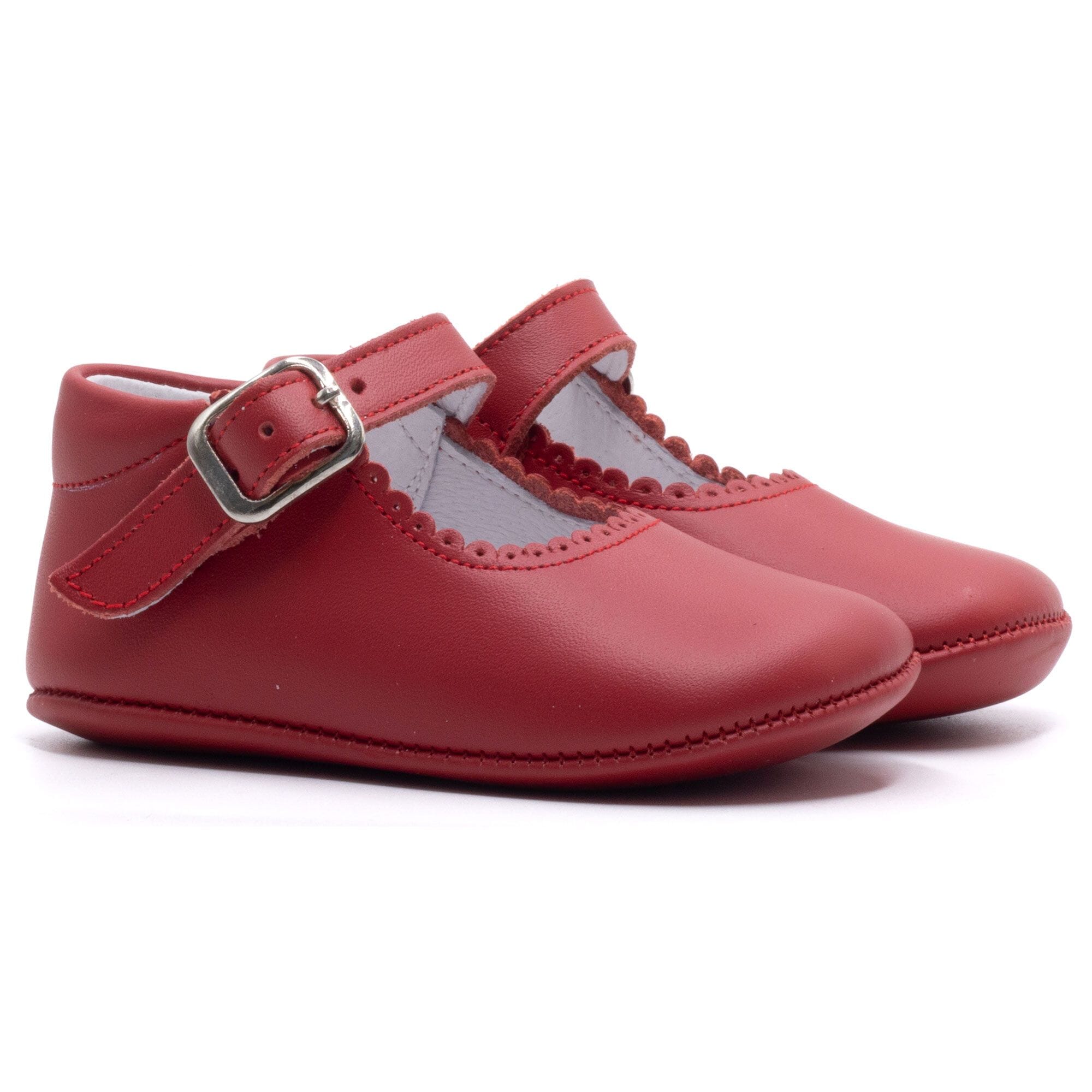 Girls leather slipper Boni & Sidonie Red