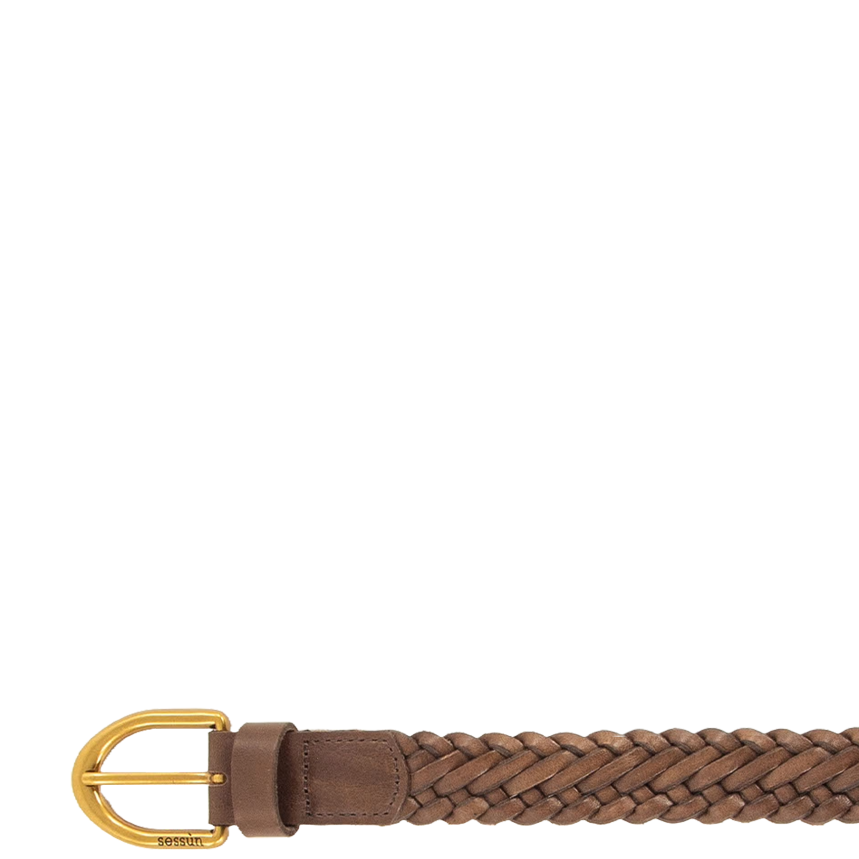- Gespsluiting. - Breedte: 3 cm.  SESSUN Bruin