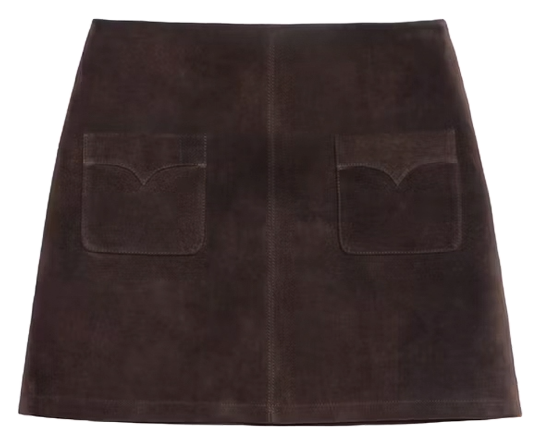 Jupe courte en cuir ZADIG&VOLTAIRE Marron