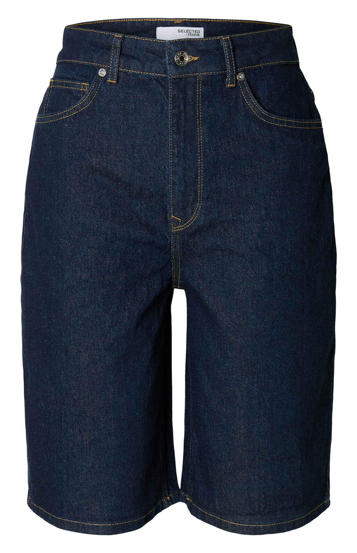 Bermuda en jean droit SELECTED Bleu