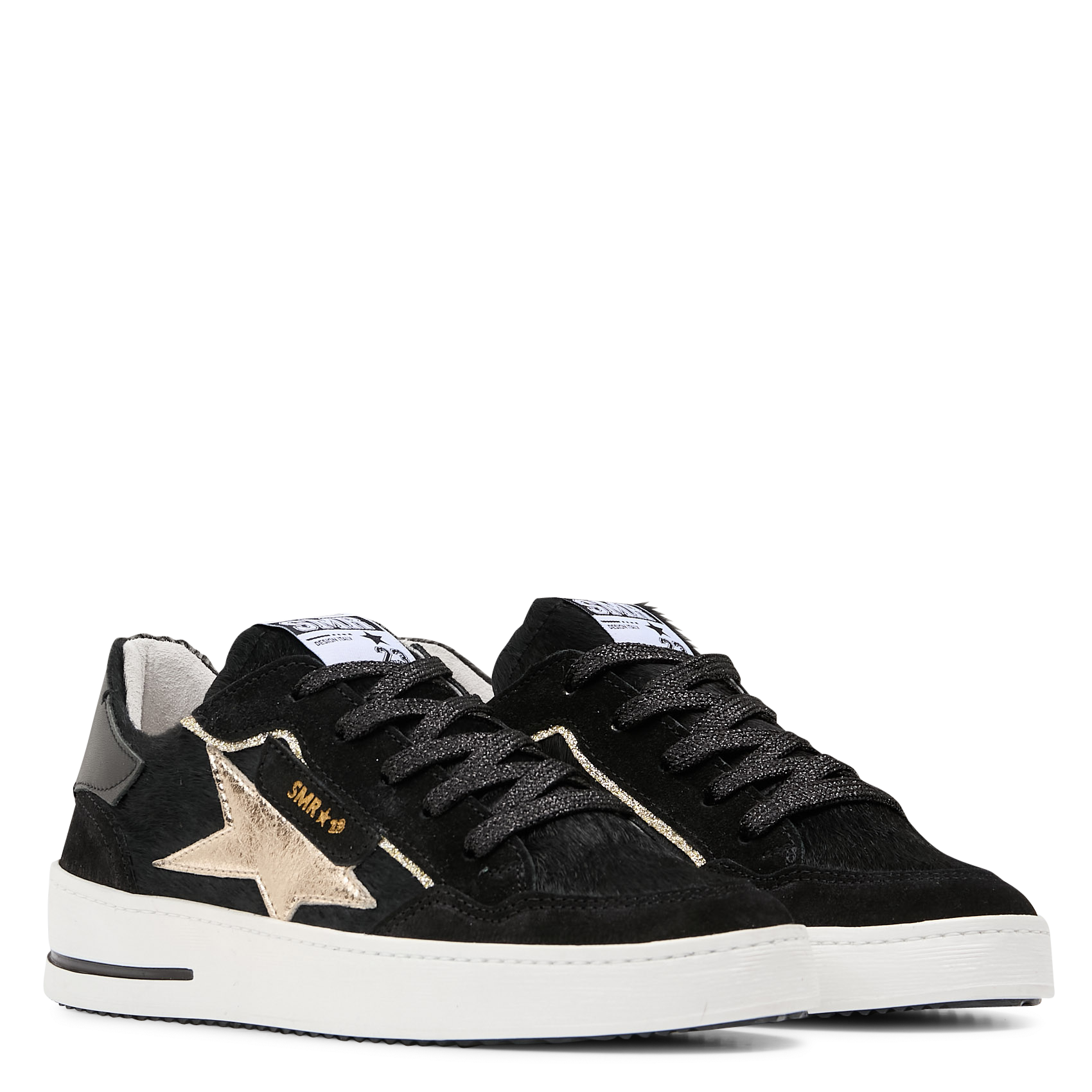 Baskets basses en cuir mélangé SEMERDJIAN - SMR Noir