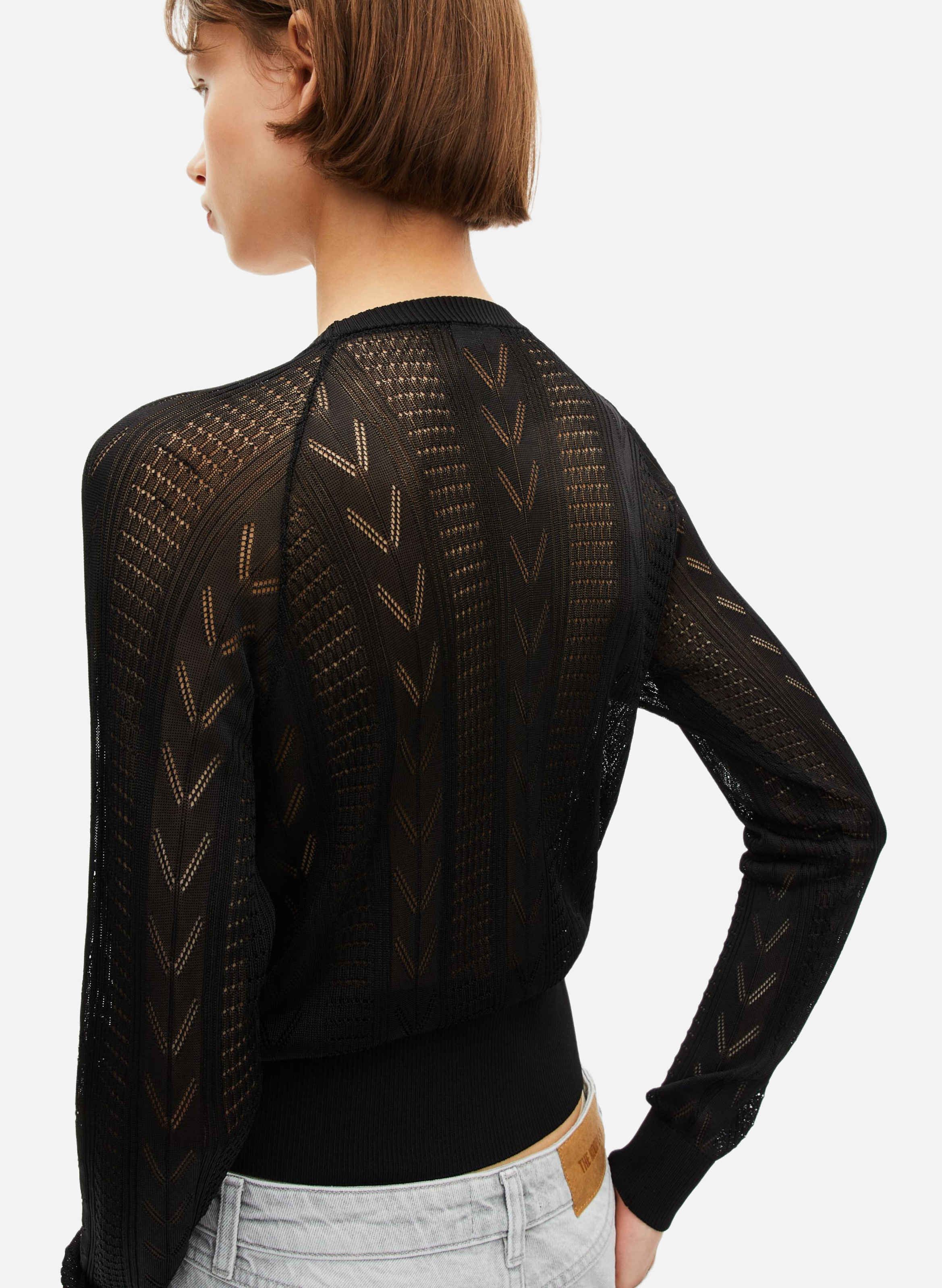 Lace effect sweater THE KOOPLES Black