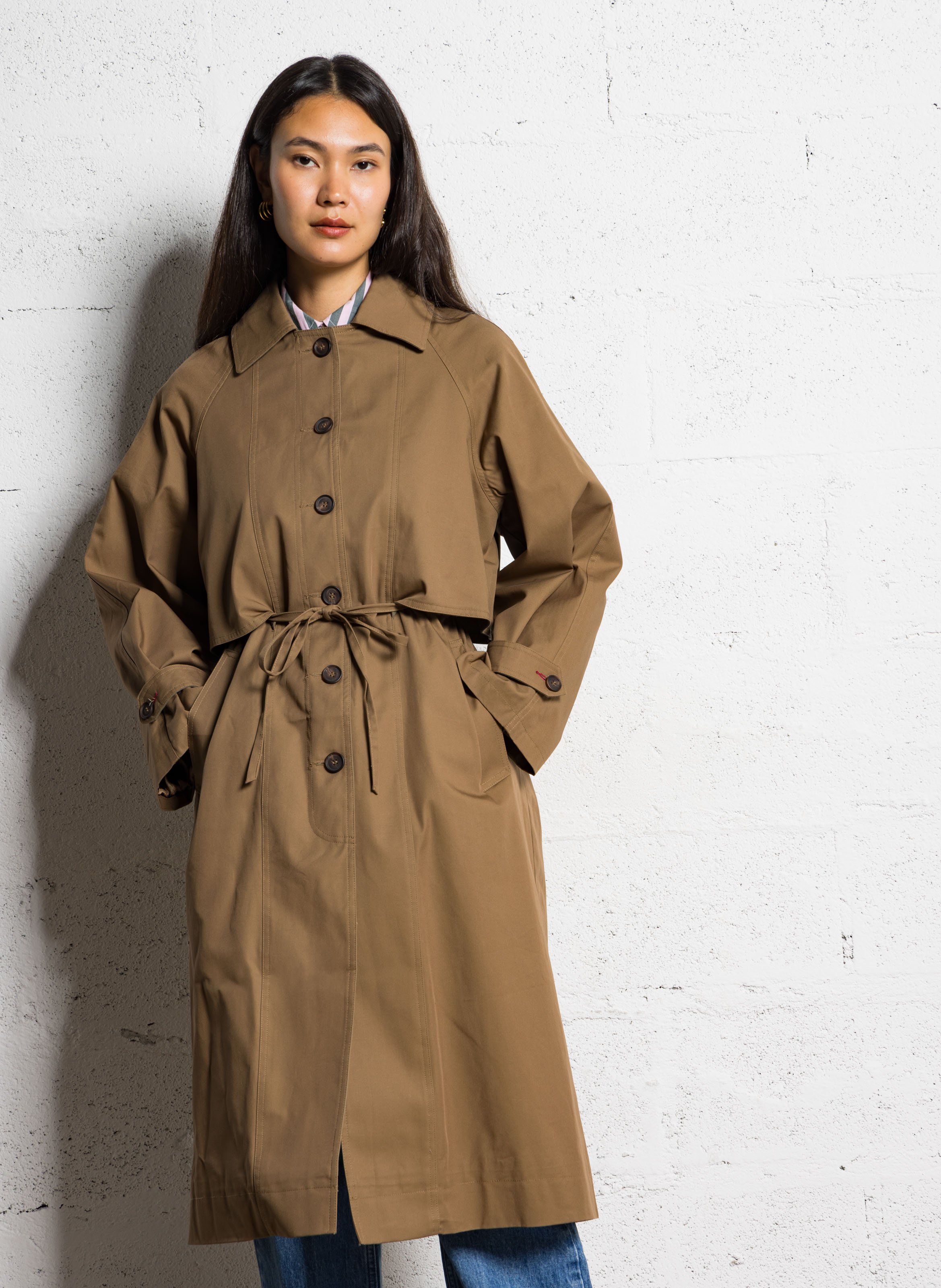 Trench oversize en coton DAMSON MADDER Marron