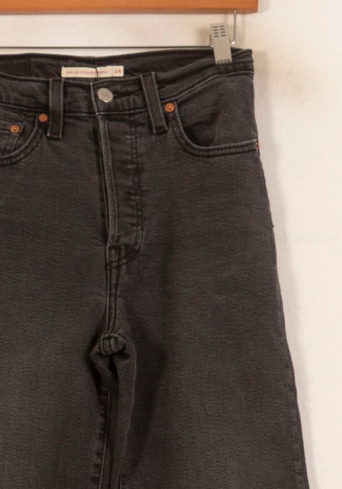 Cropped slim jeans with studs LEVI'S - Seconde main Grey