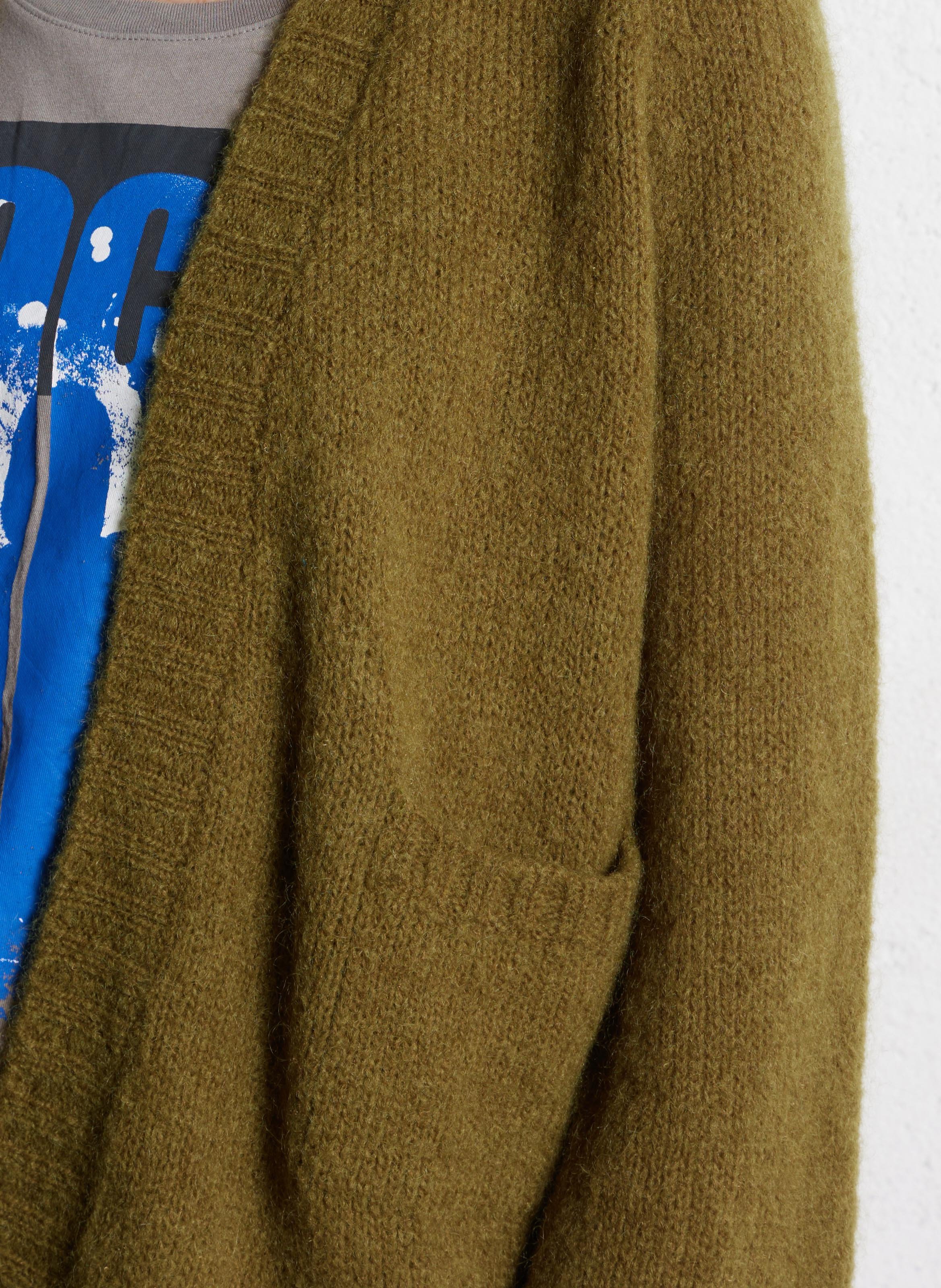 Open straight wool blend vest MAISON ANJE Blue