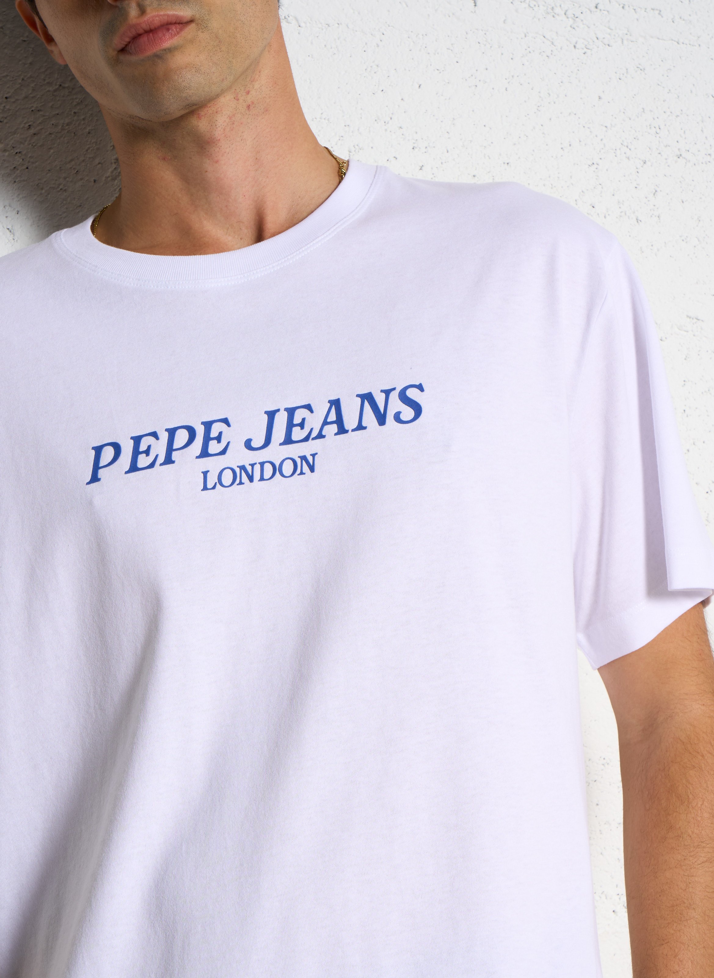 Straight t-shirt with lemon print PEPE JEANS White