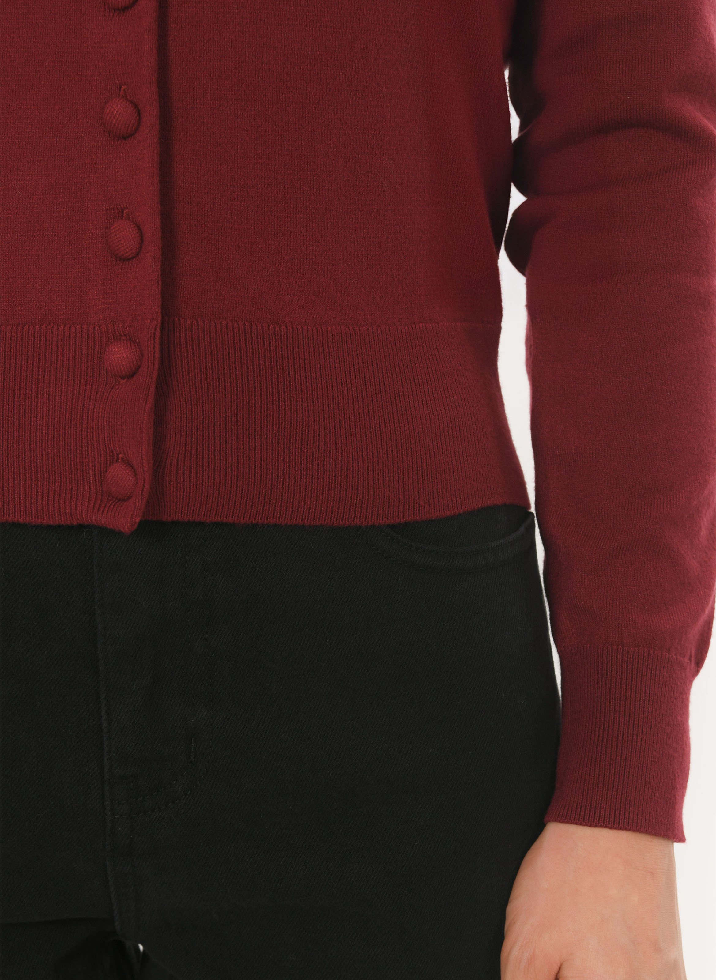 Gilet col rond  KOOKAI Rouge