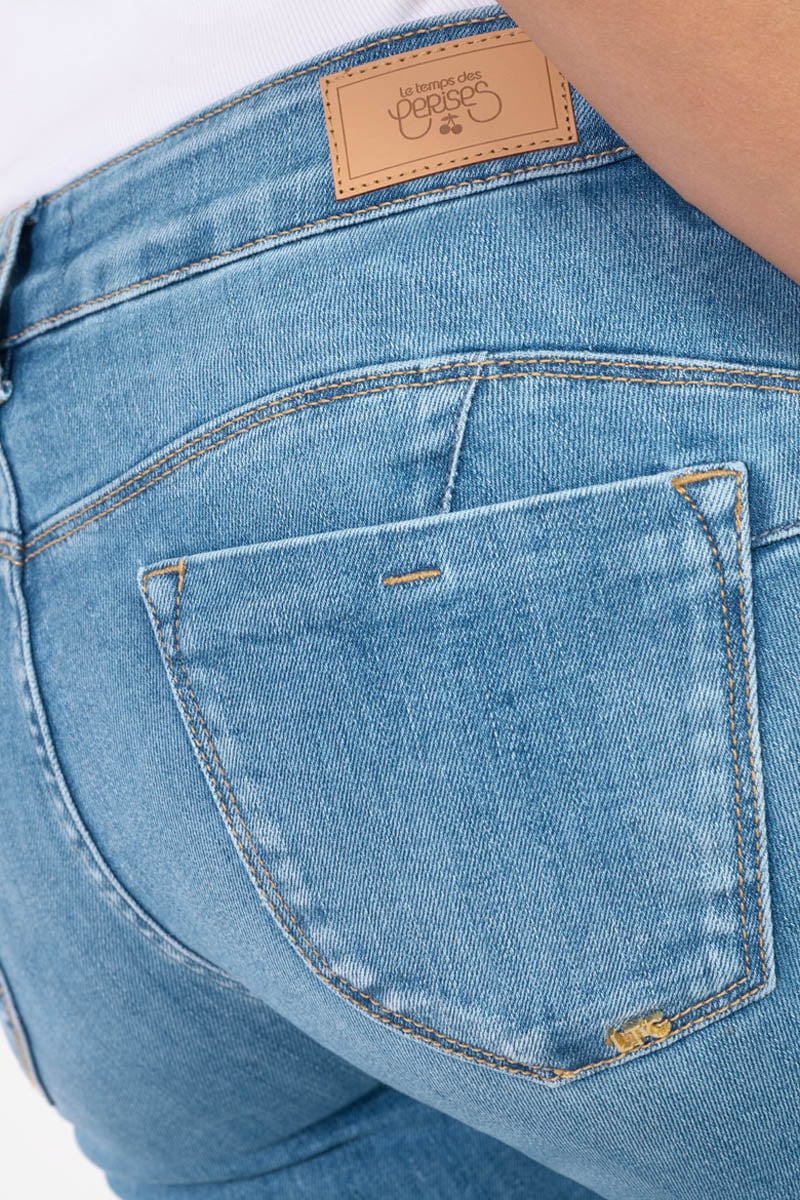 Push-up slim pulp jeans, length 34 LE TEMPS DES CERISES Blue