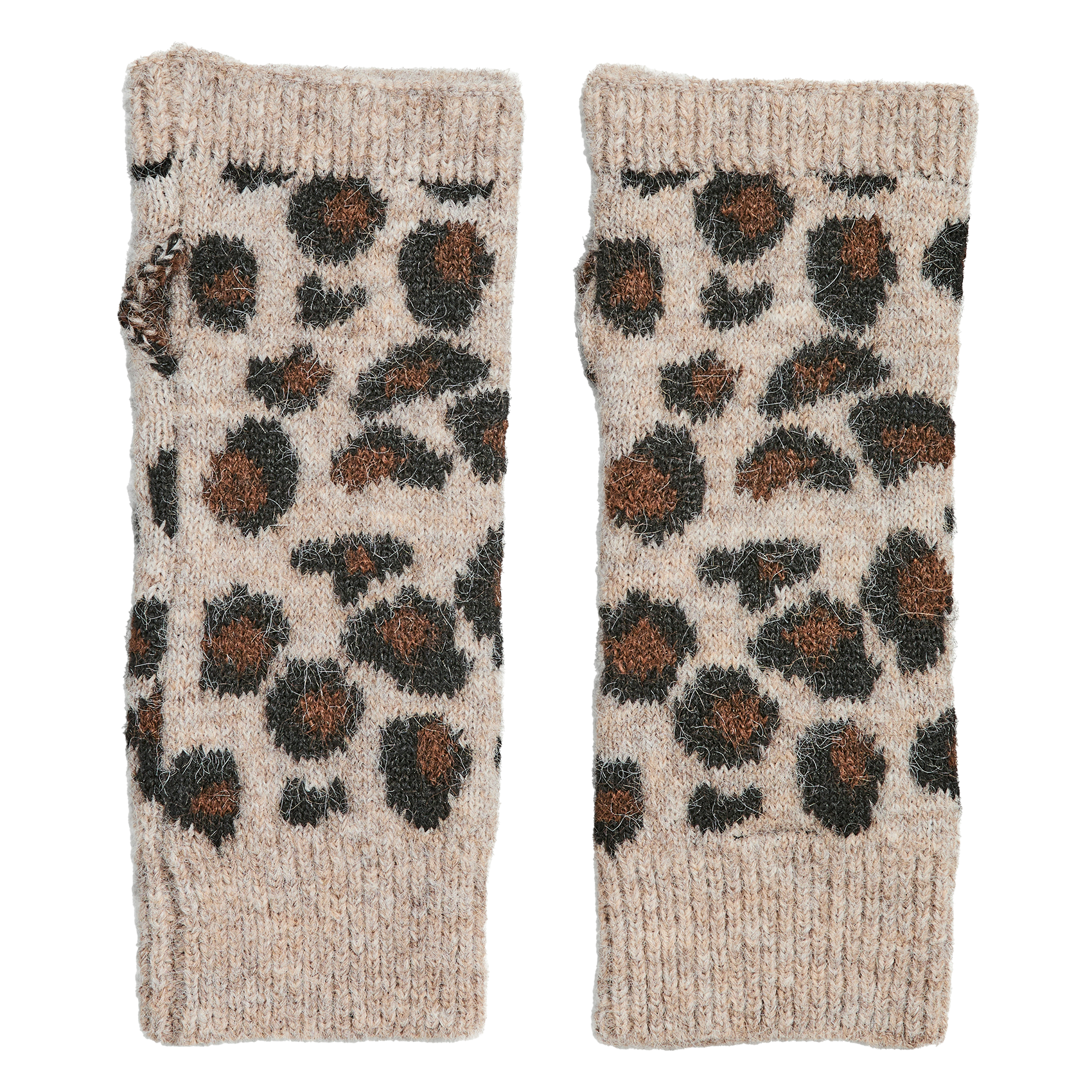 Mitaines léopard à finition côtelée MINE ARMWARMER Greige