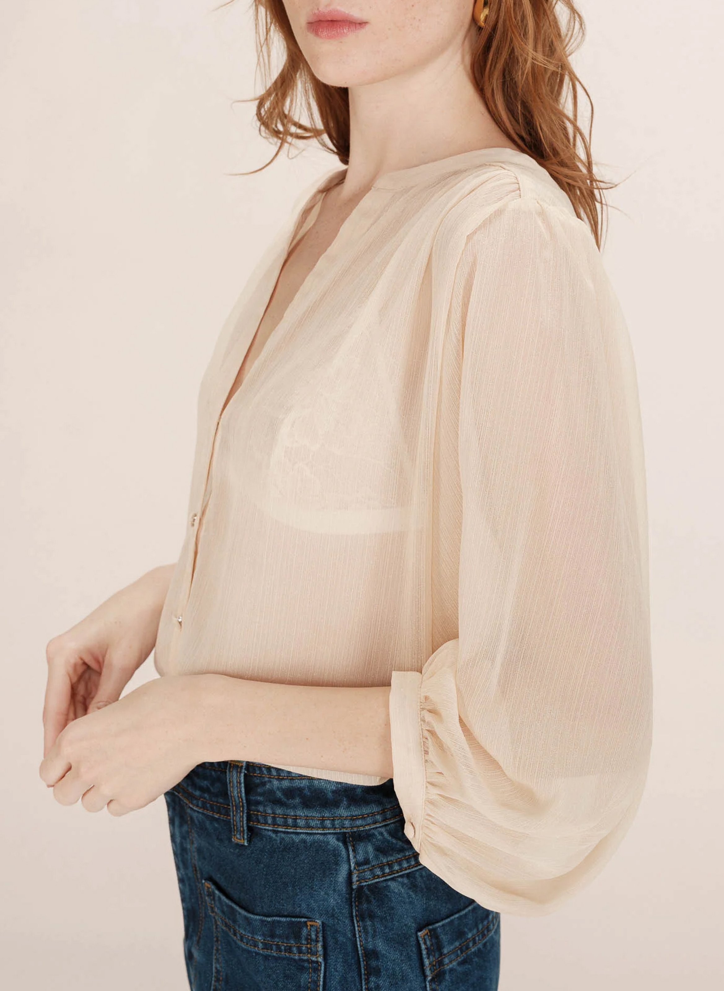 V-neck blouse GRACE ET MILA Yellow