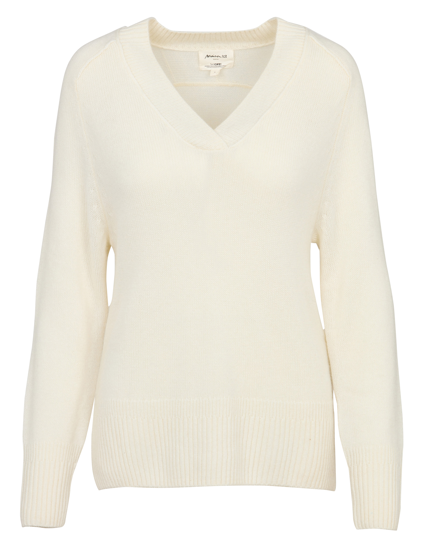Ciel - Kaschmirpullover mit V-Ausschnitt MAISON 123 Weiss