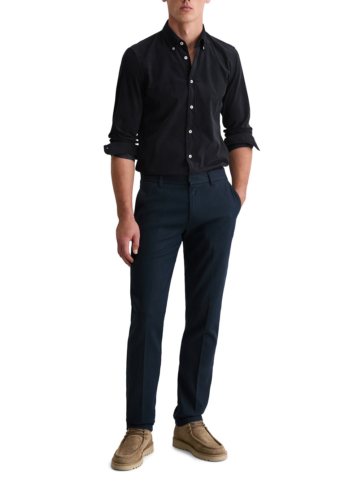 Baumwollbluse mit amerikanischem Kragen MARC O'POLO Blau