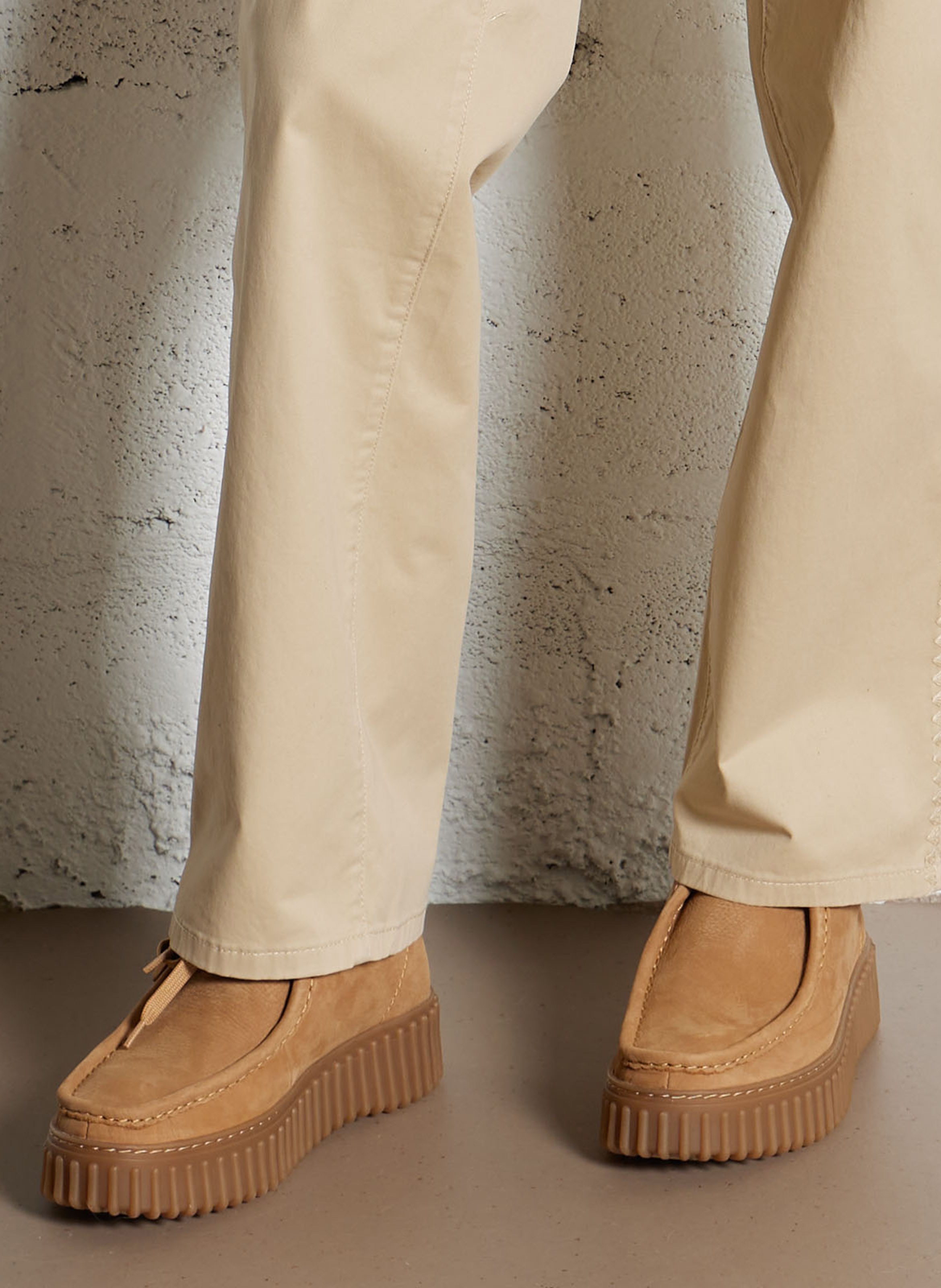 Ascot leather wedge Derby shoes CLARKS Beige