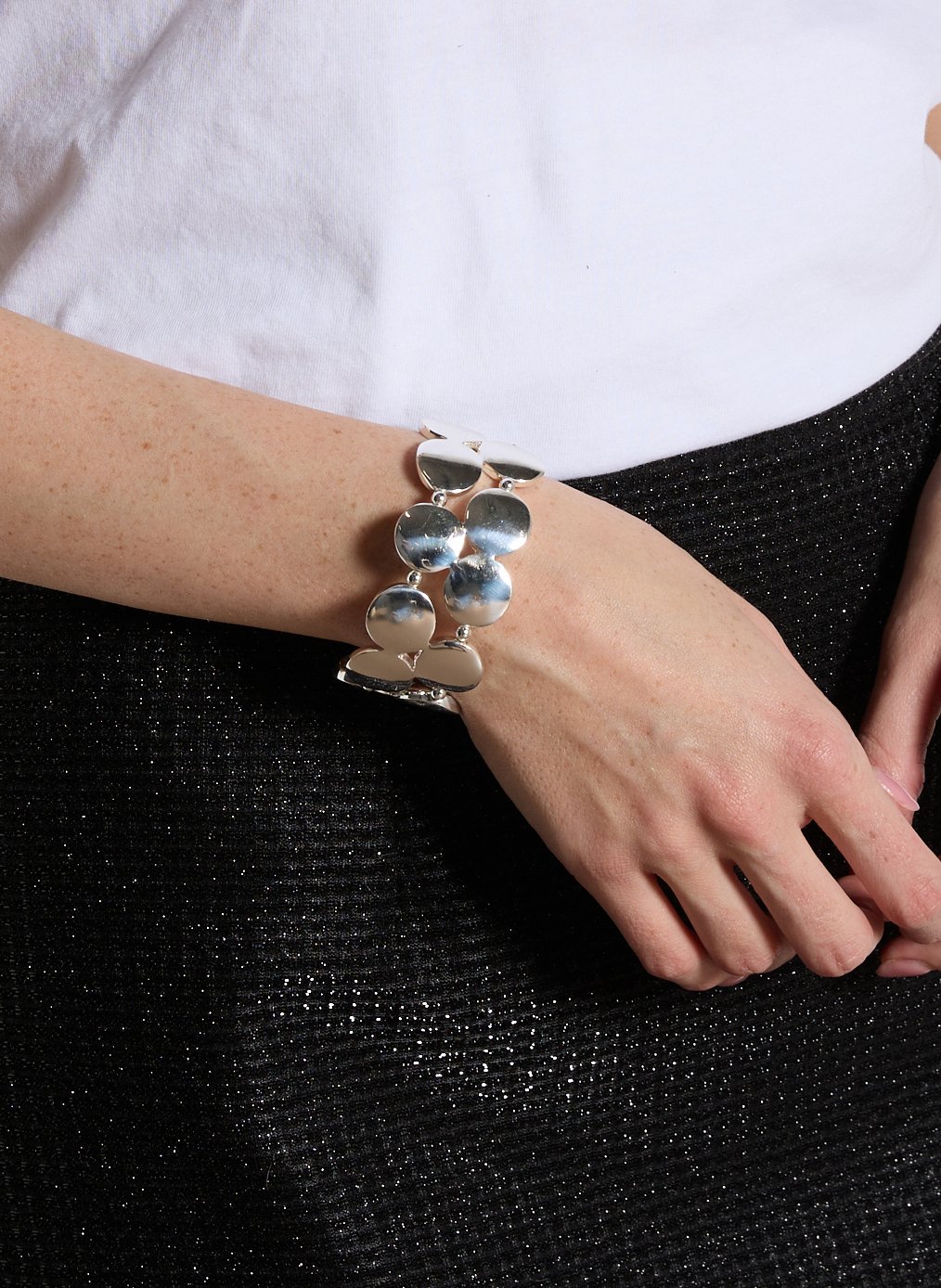 Pulsera ancha FEEKA Plata