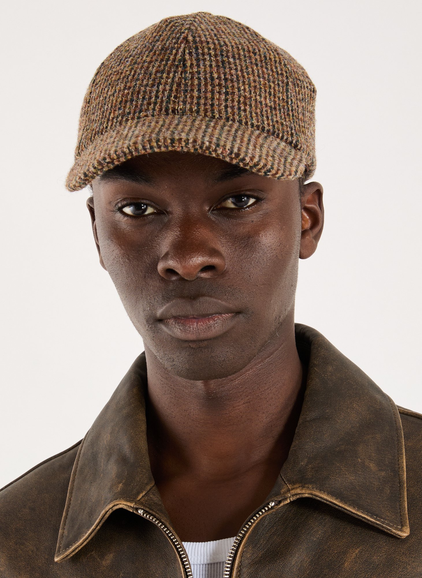 Casquette imprimée en laine SAISON 1865 Marron